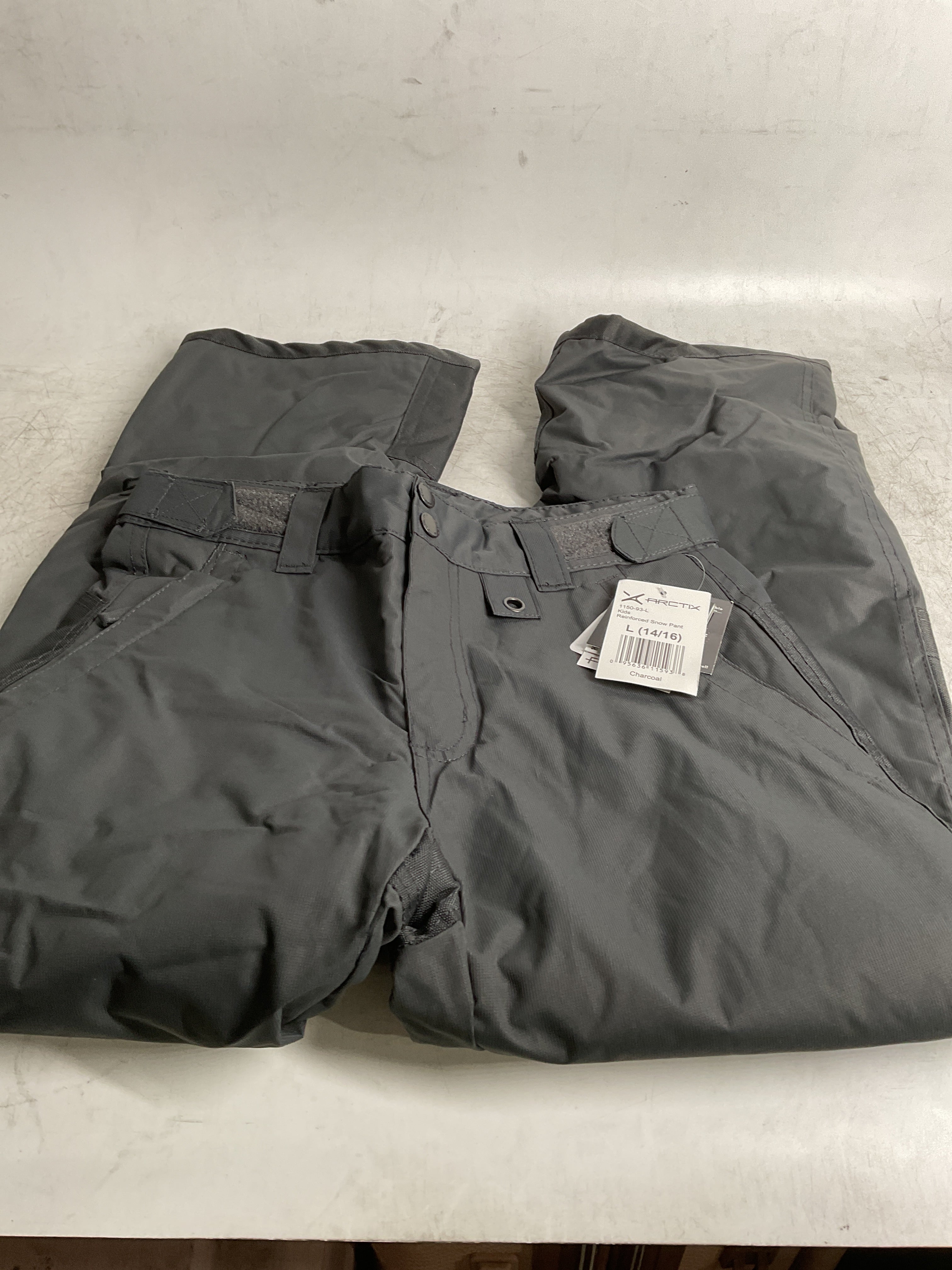 Arctix Kids Snow Pants with Reinforced Knees and Seat ( Charcoal , Large ) Charcoal Large U8