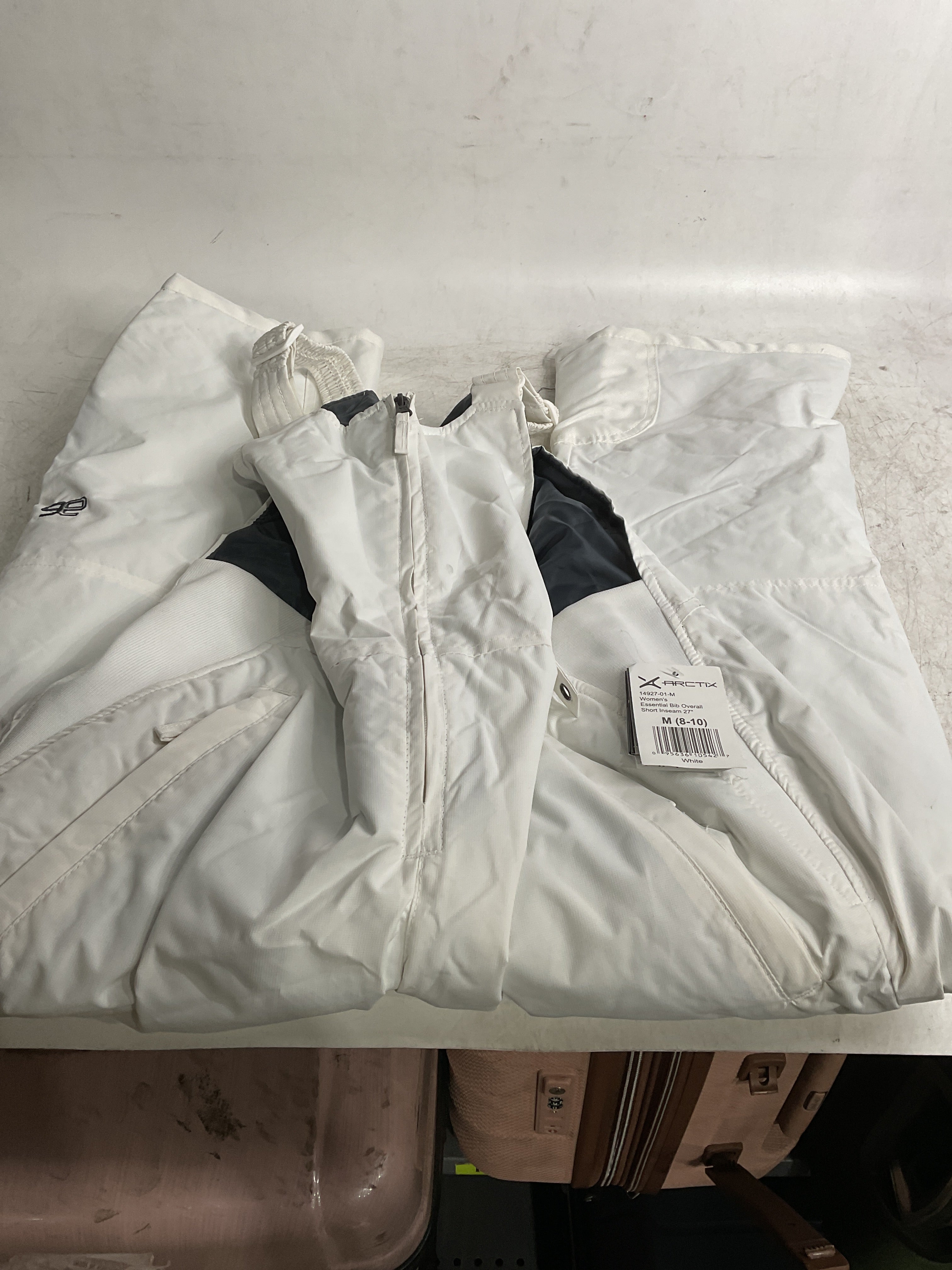 Arctix Women's Essential Bib Overall Regular 31 ( White , Medium/27" Inseam ) White Medium 27 Inseam U4