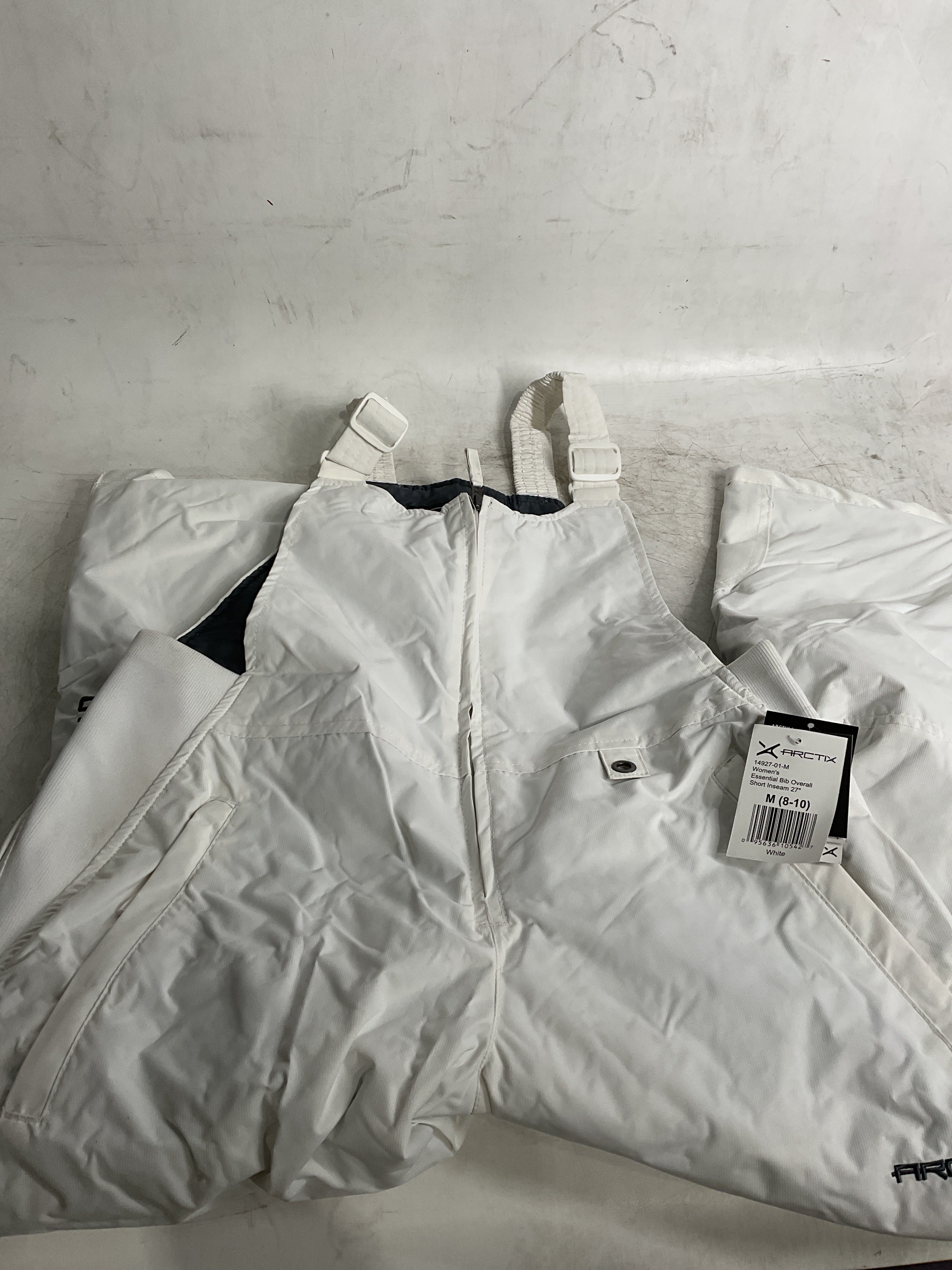 Arctix Women's Essential Bib Overall Regular 31 ( White , Medium/27" Inseam ) White Medium 27 Inseam U5