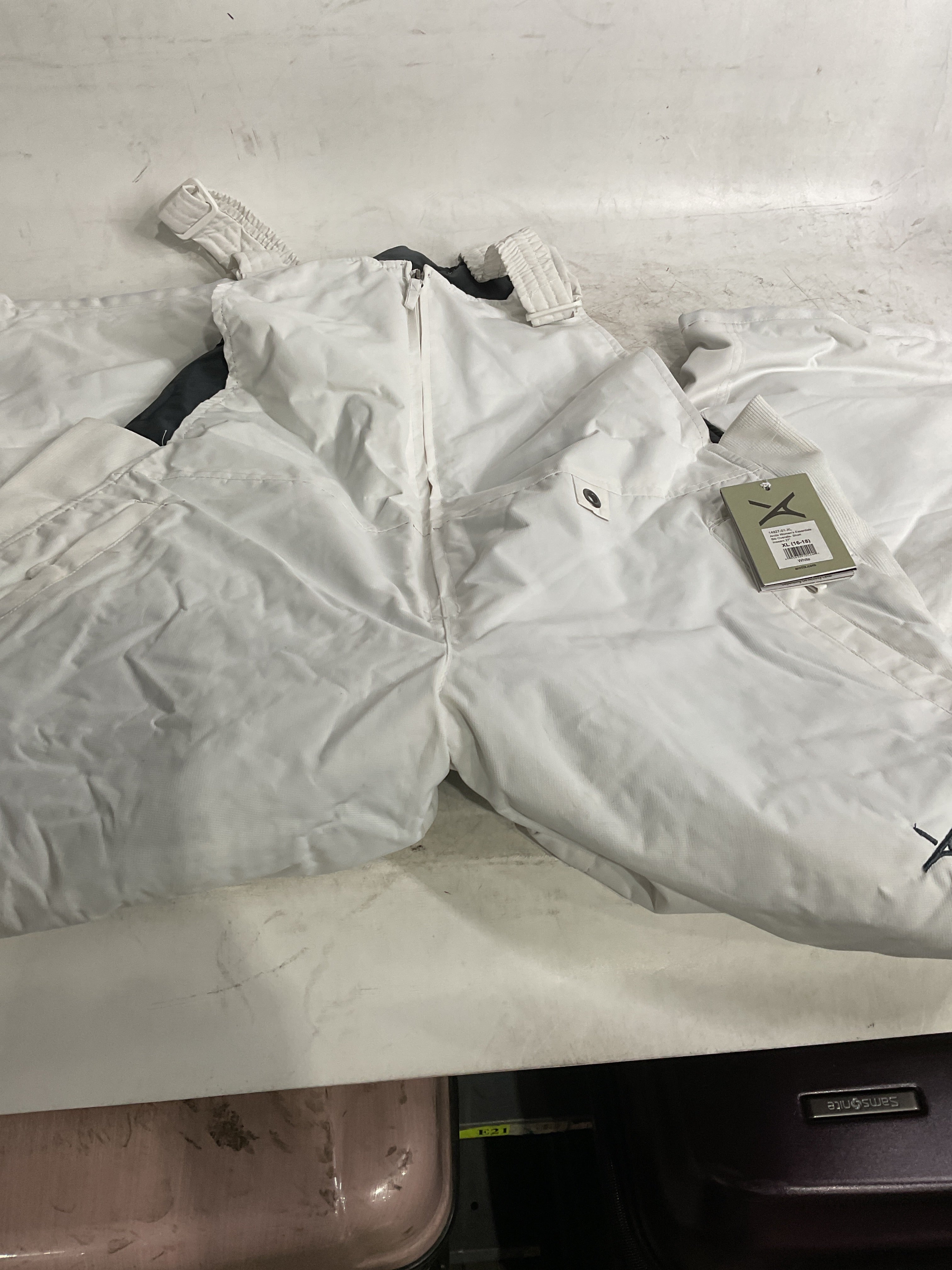 Arctix Women's Essential Bib Overall Regular 31 ( White , X-Large/27" Inseam ) White X Large 27 Inseam U5