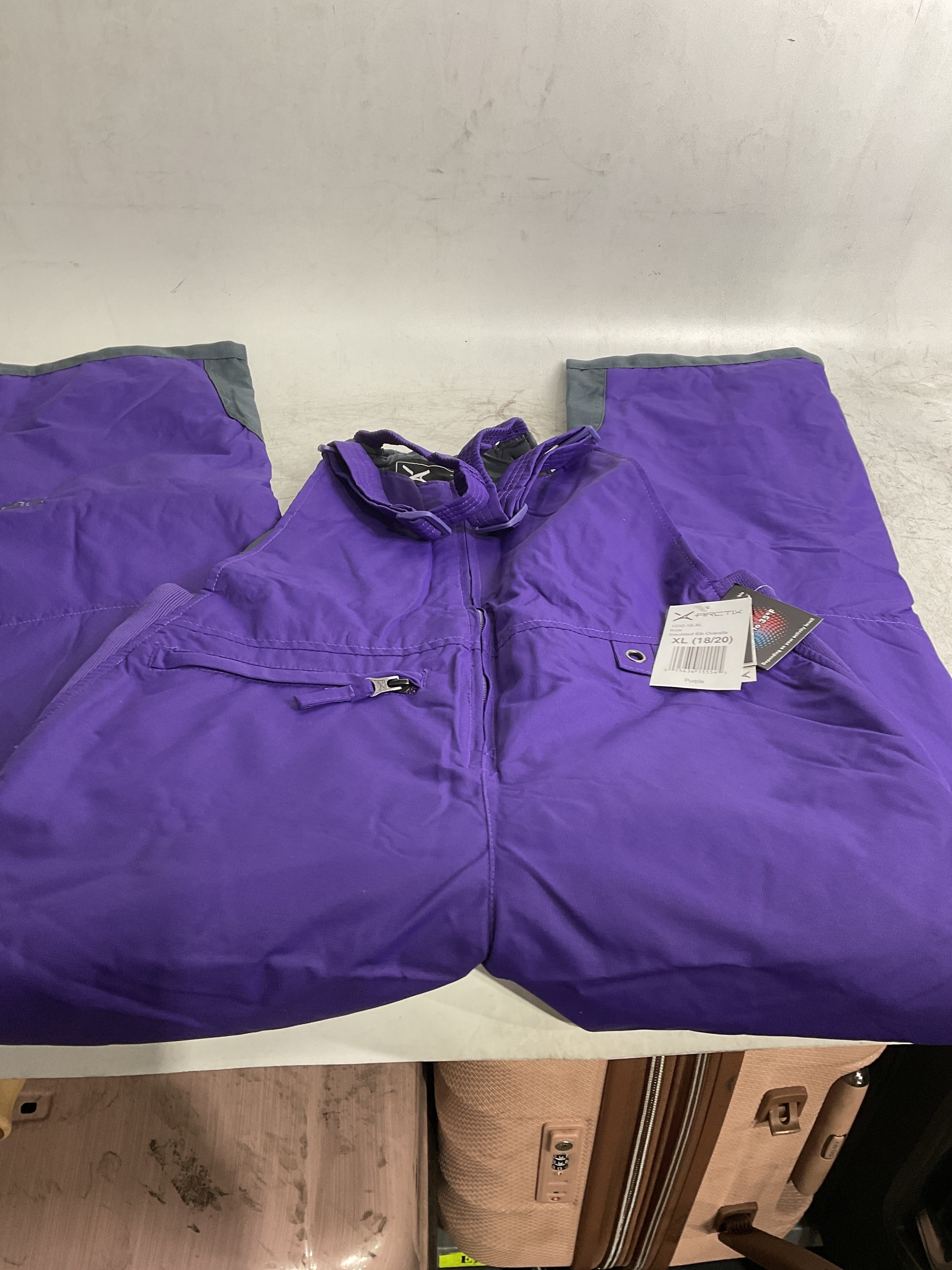 Arctix Kids Insulated Snow Bib Overalls ( Purple , X-Large ) Purple X Large U2