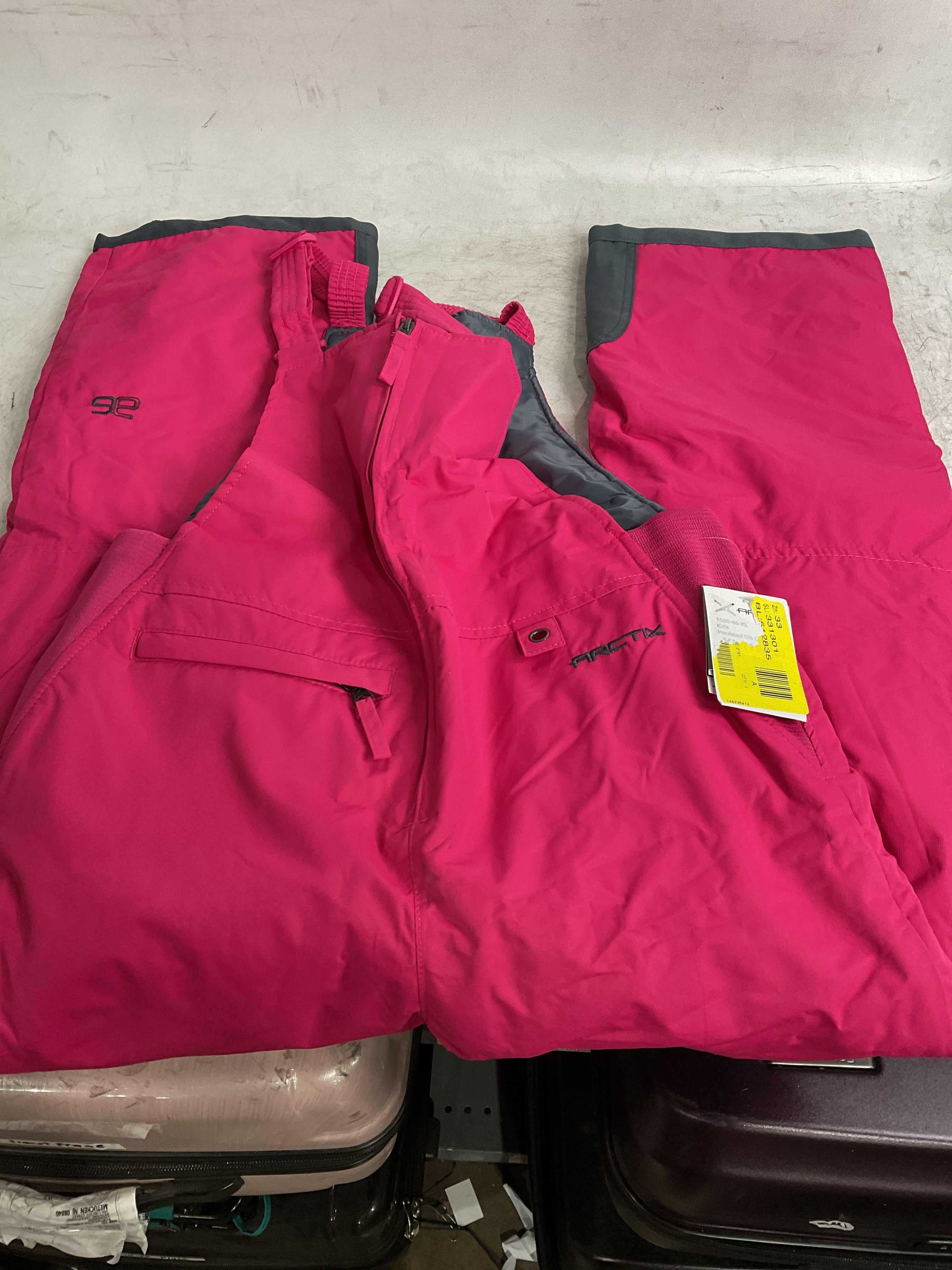 Arctix Kids Insulated Snow Bib Overalls ( Fuchsia , X-Large ) Fuchsia X Large U8