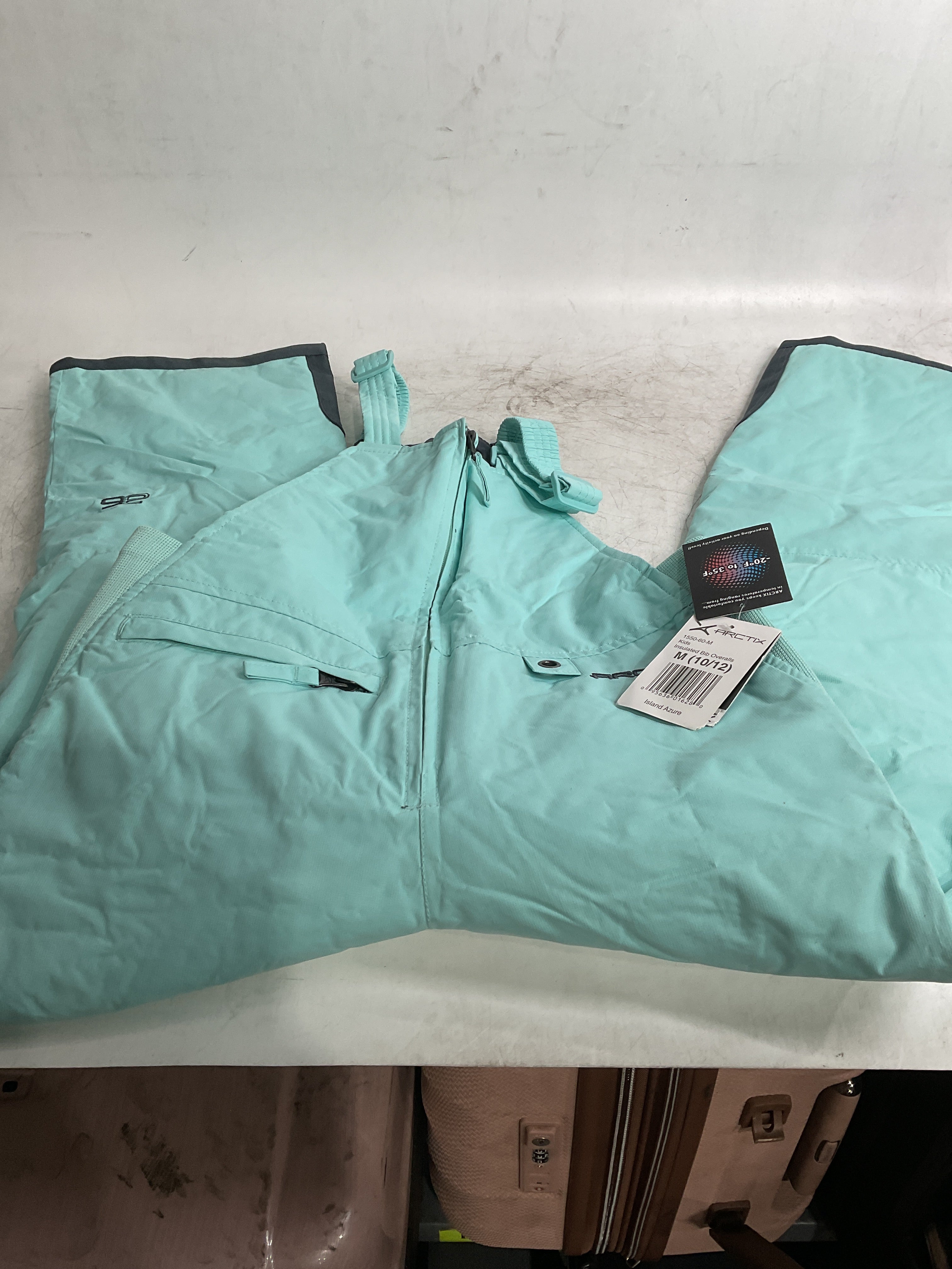 Arctix Kids Insulated Snow Bib Overalls ( Island Azure , Medium ) Island Azure Medium U3