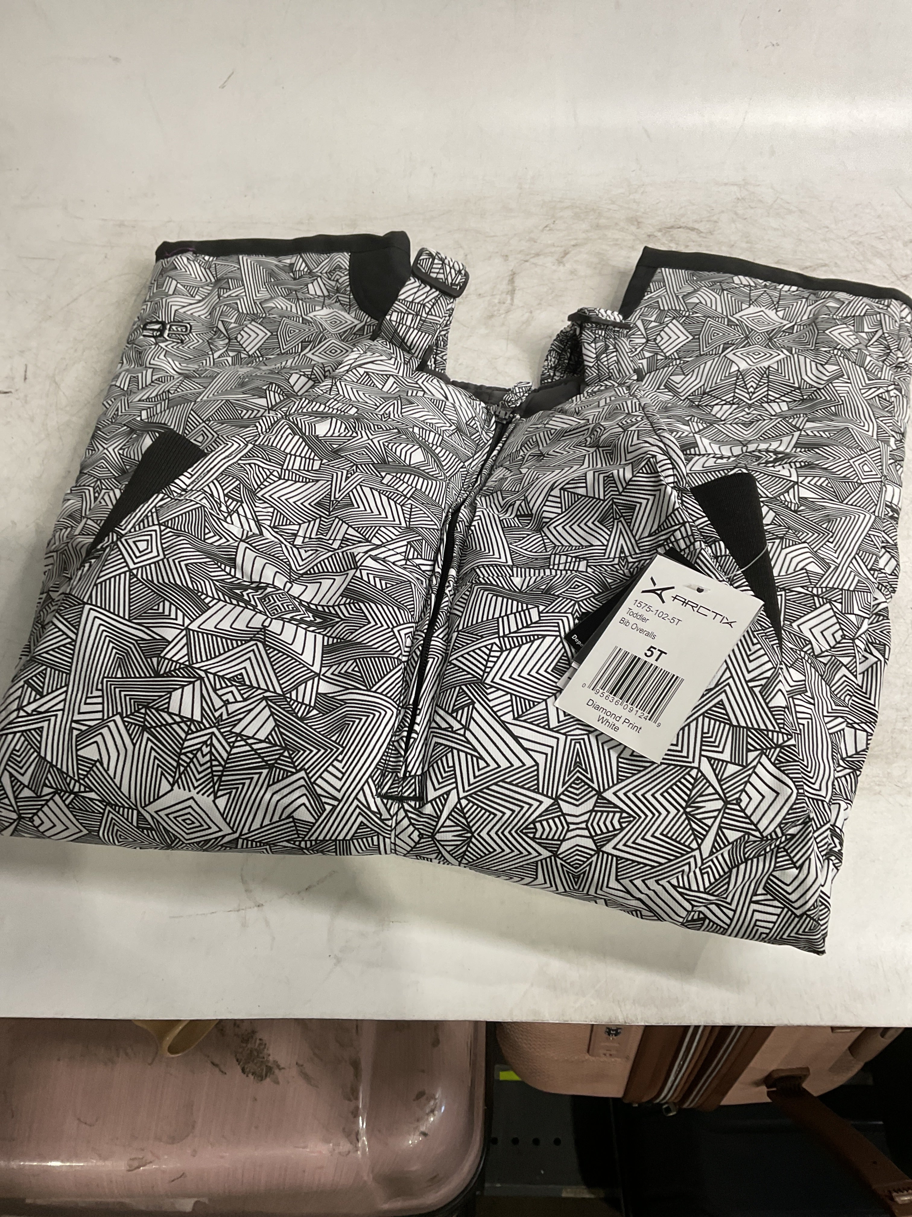 Arctix Toddler Chest High Bib Overalls ( Diamond Print White , 5T ) Diamond Print White 5 T U9