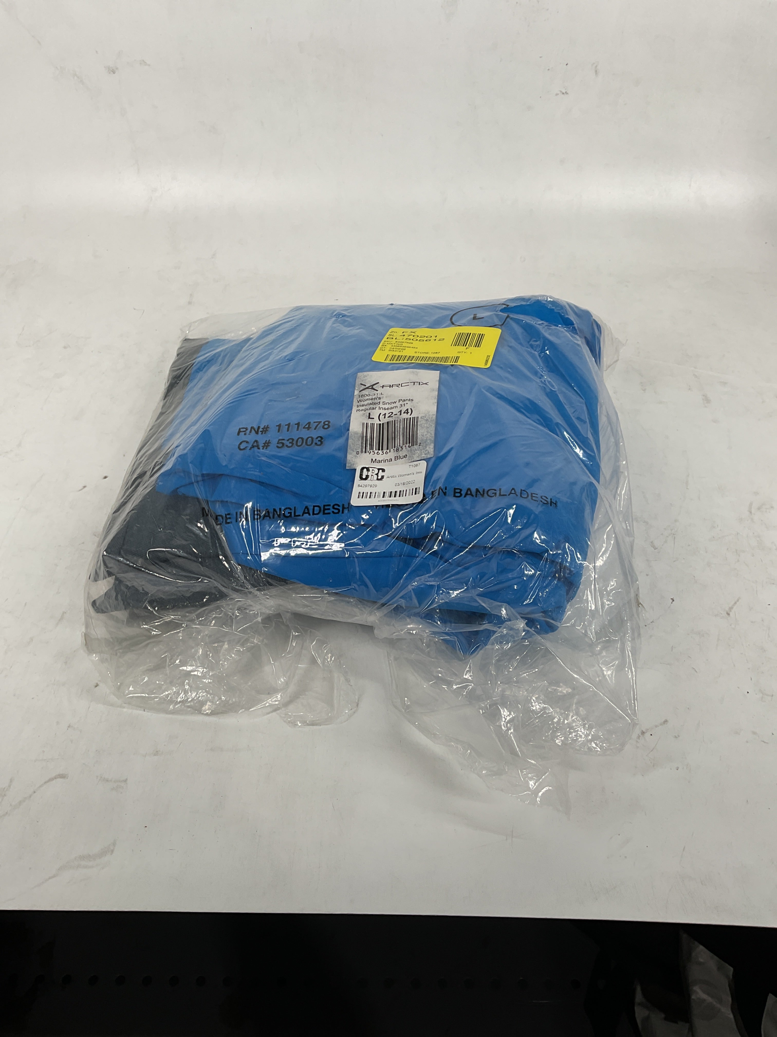 Arctix Women's Essential Insulated Snow Pant Marina Blue Large U1