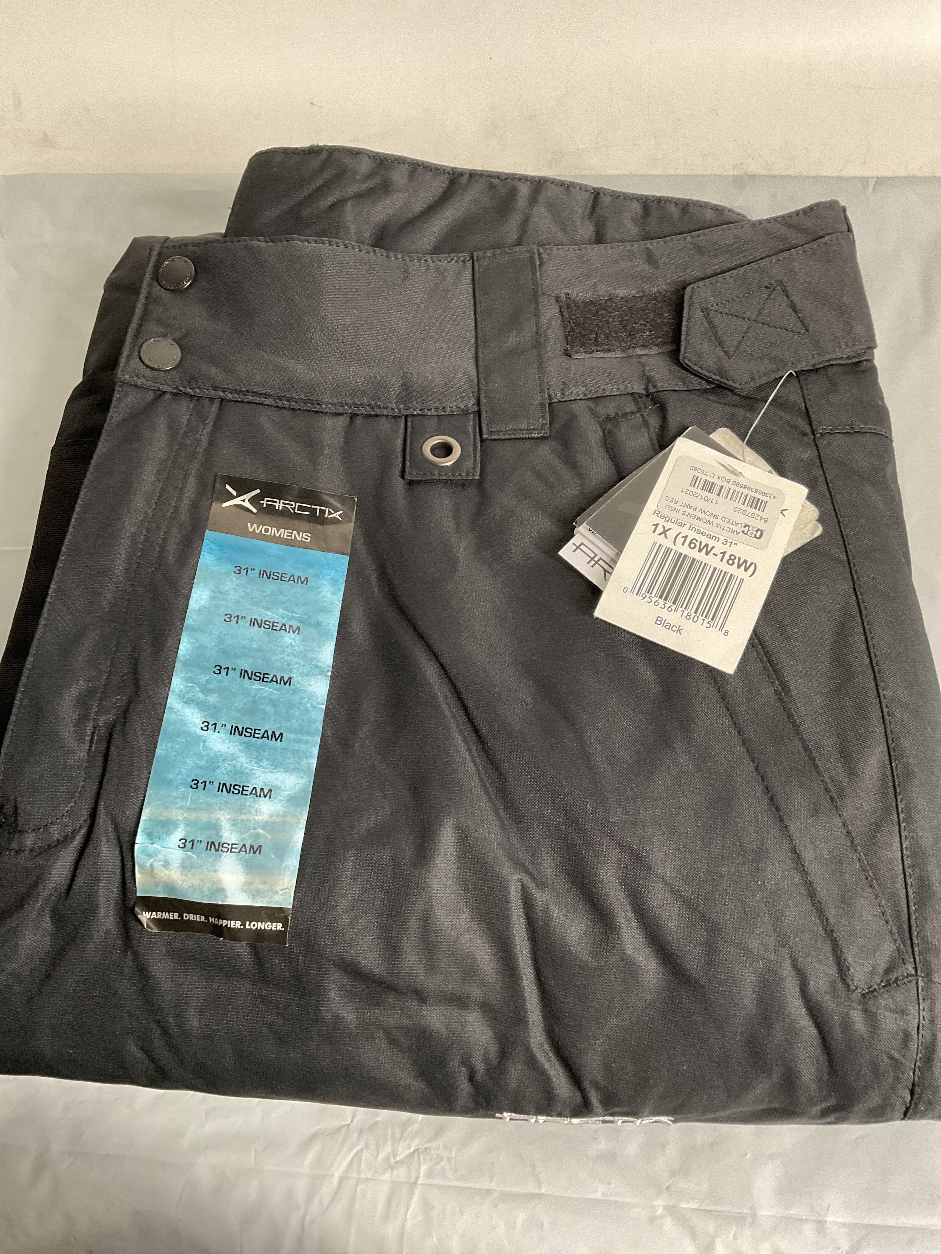 Arctix Women's Essential Insulated Snow Pant ( Black , 1X ) Black 1 X U2