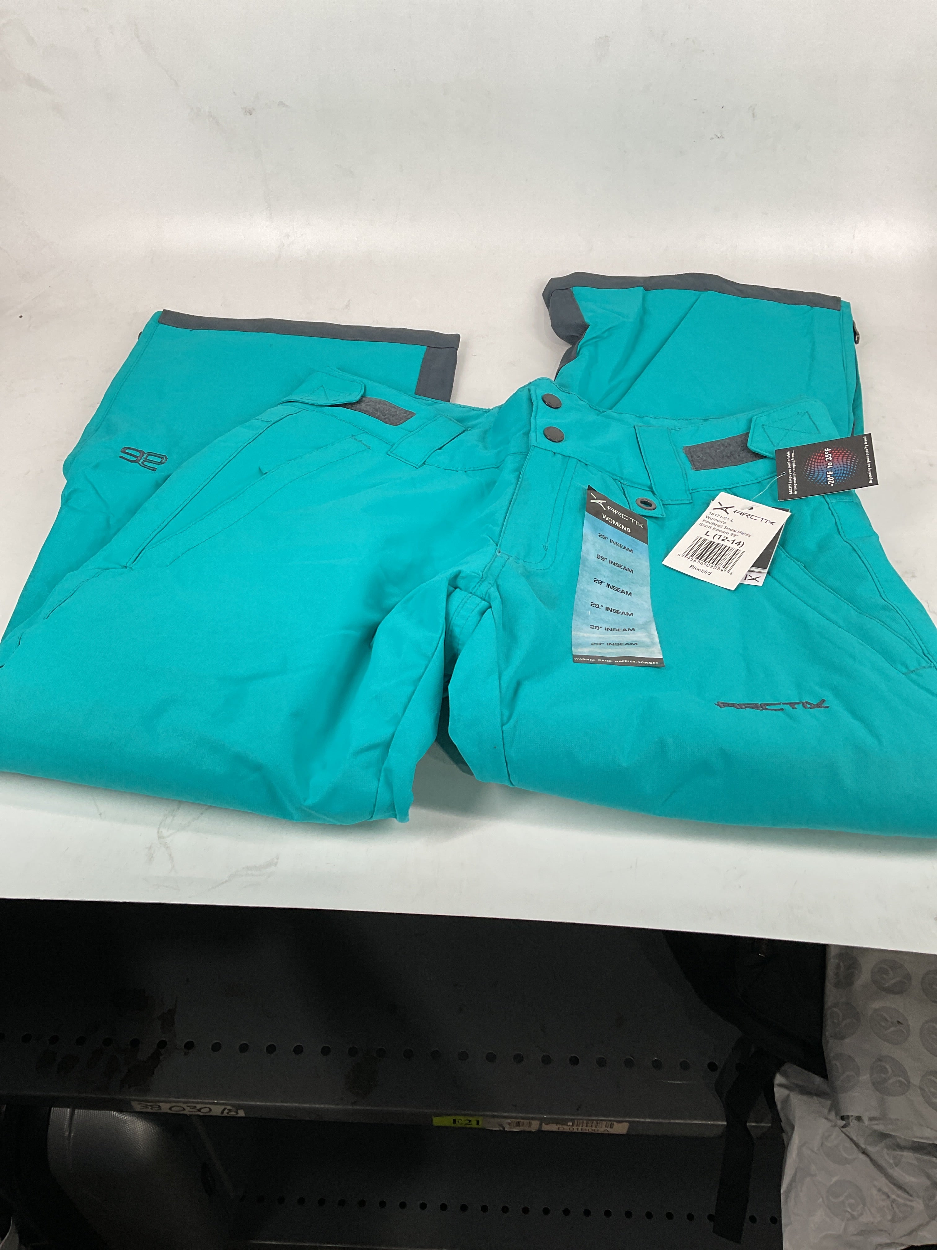 Arctix Women's Essential Insulated Snow Pant Bluebird Large Short U6