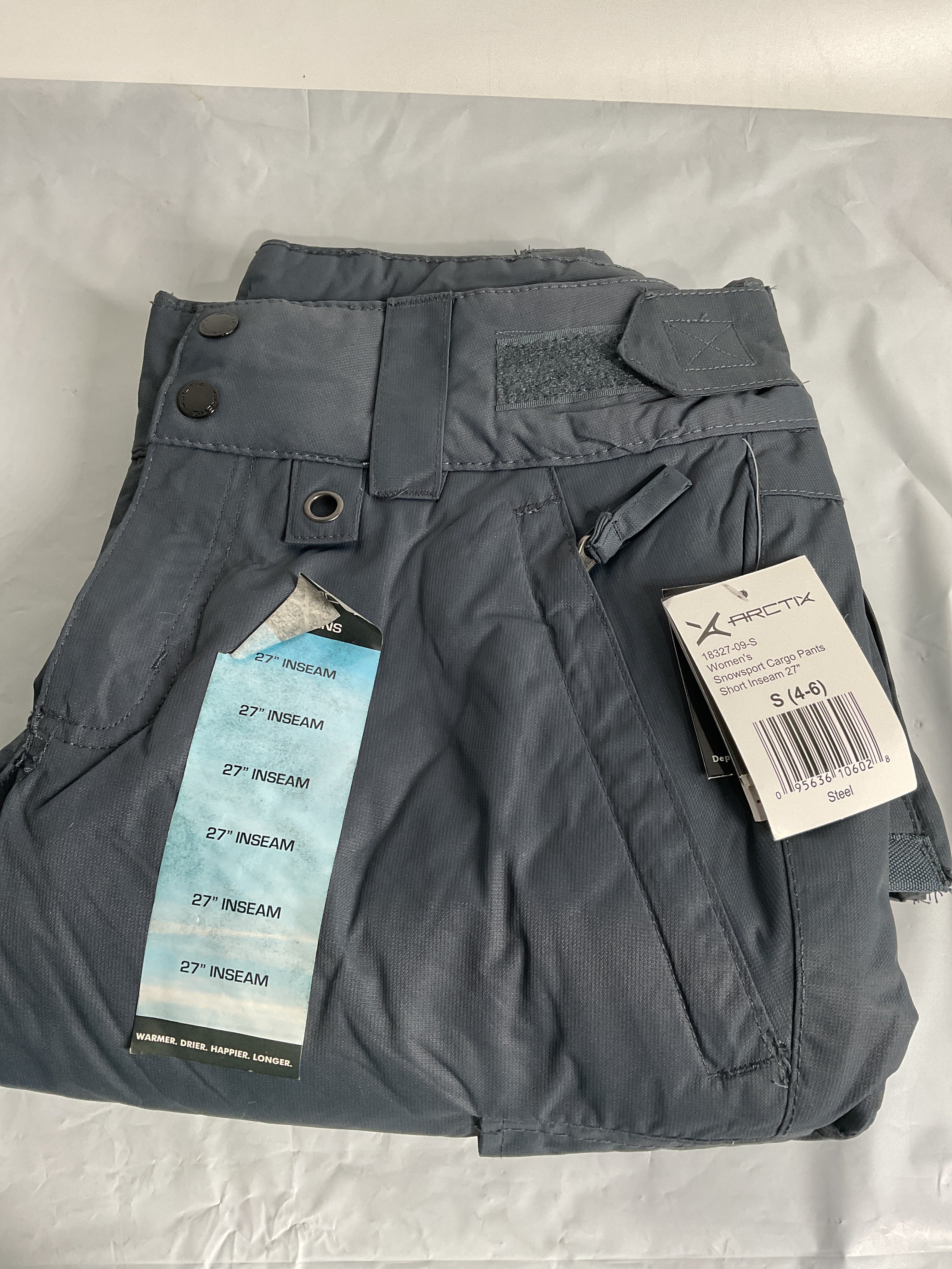 Arctix Women's Insulated Snowsports Cargo Pant ( Steel , Small/27" Inseam ) Steel Small 27 Inseam U5
