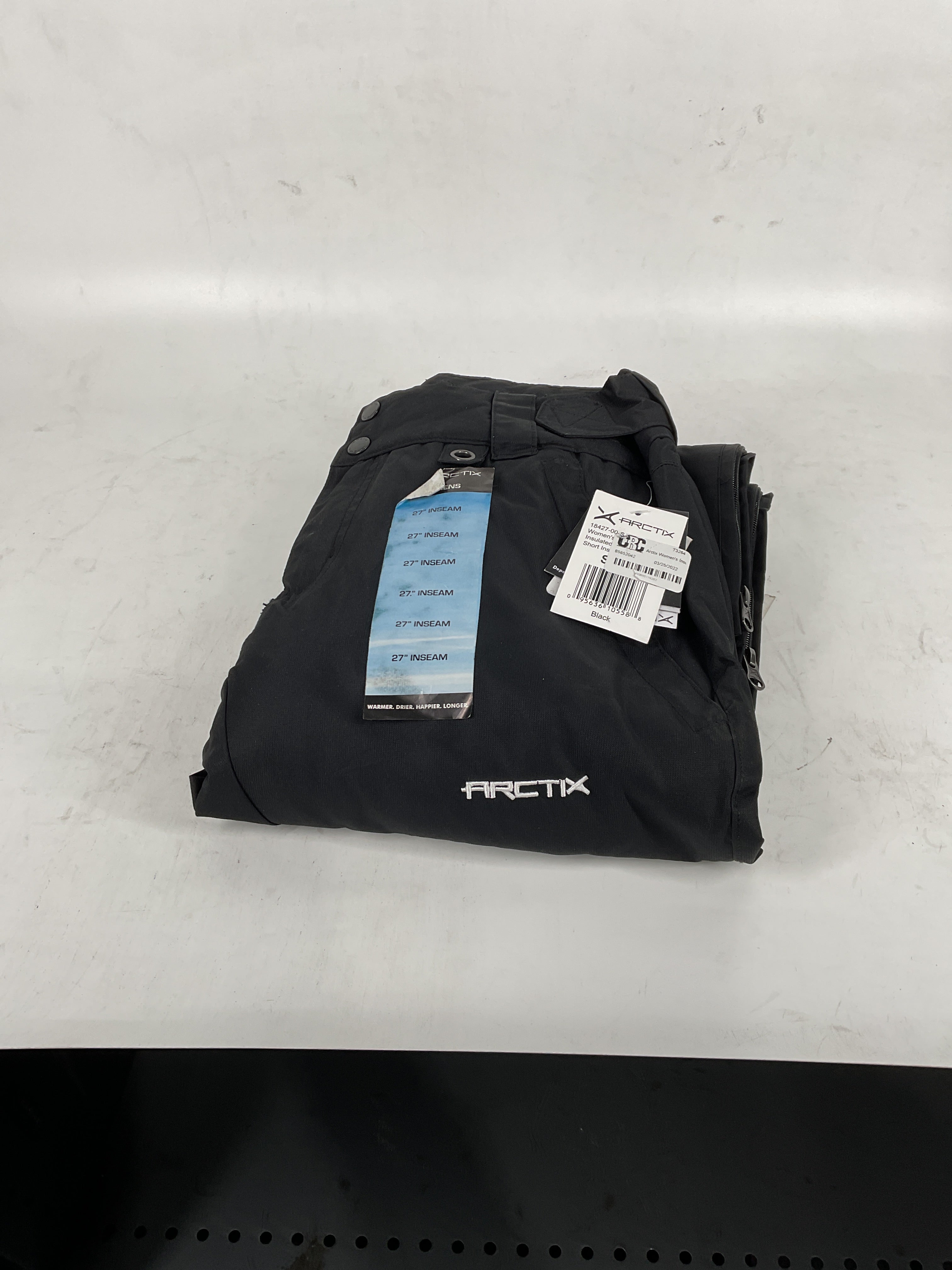 Arctix Women's Essential Insulated Snow Pant Black Small 27 Inseam U4