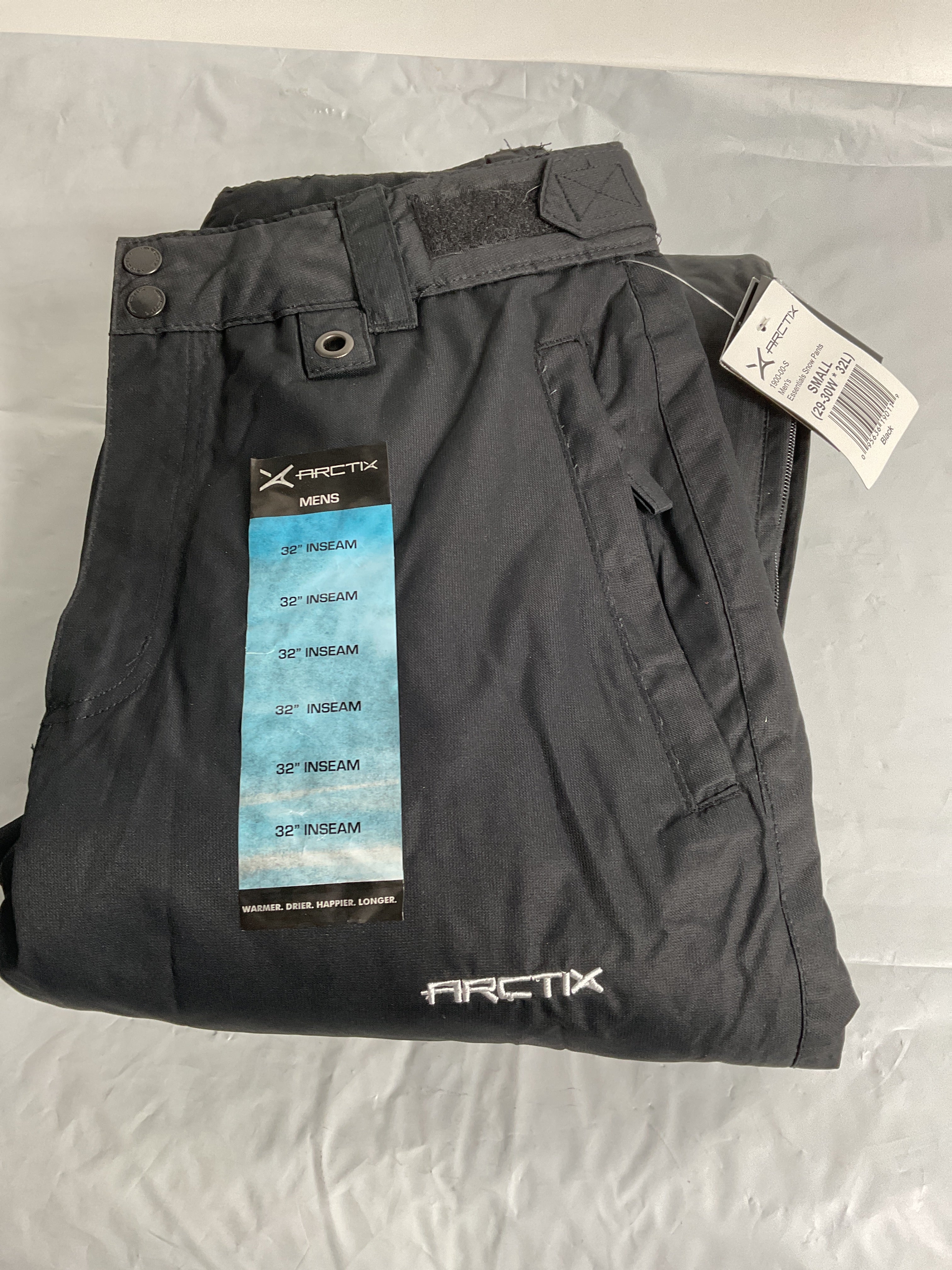 Arctix Men's Essential Insulated Snow Pant ( Black , Small/32" Inseam ) Black Small 32 Inseam U9