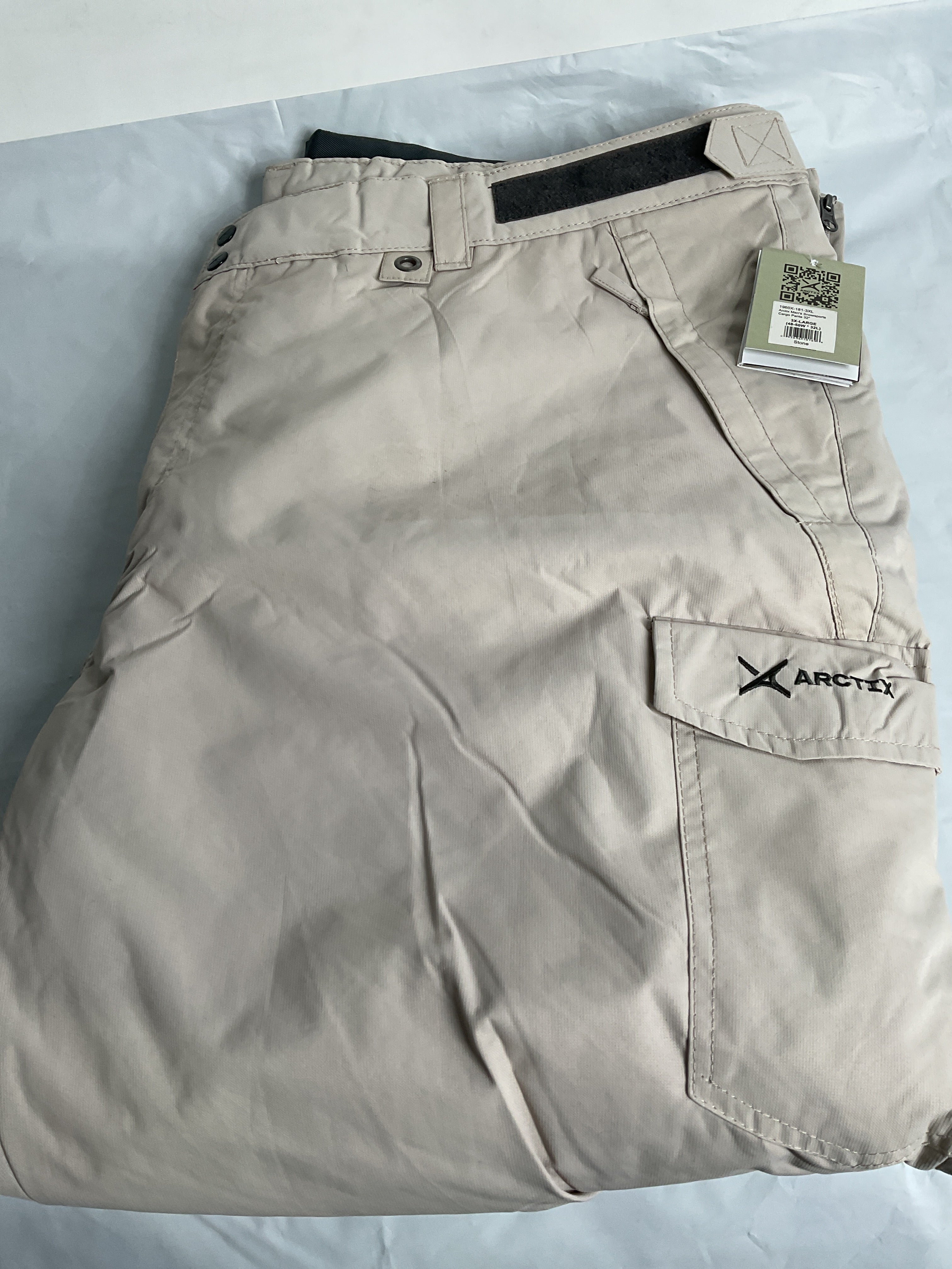 Arctix Men's Insulated Snowsports Cargo Pant ( Stone , 3X-Large/32" Inseam ) Stone 3 X Large 32 Inseam U4