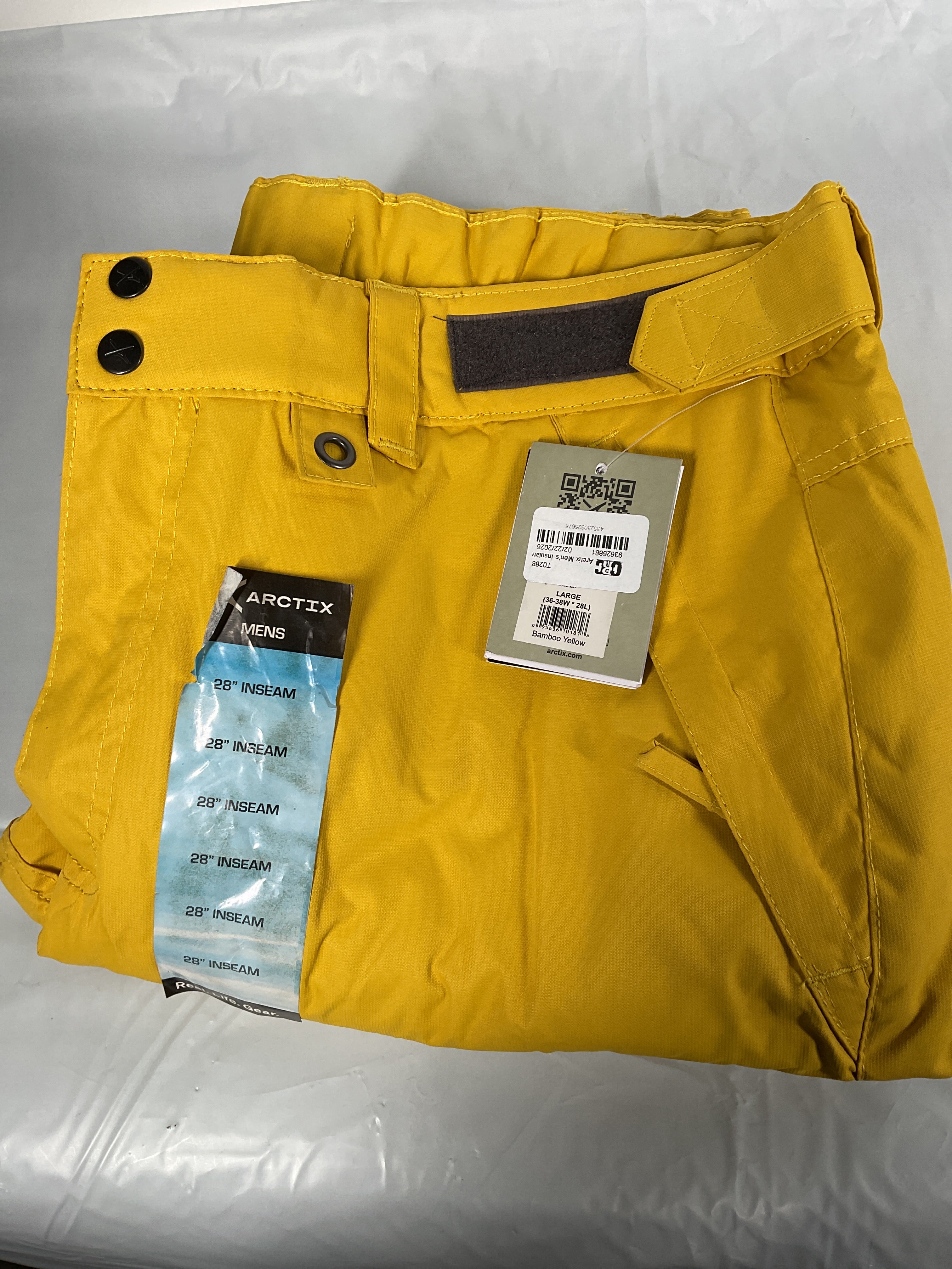 Arctix Men's Insulated Snowsports Cargo Pant ( Bamboo Yellow , Large/28" Inseam ) Bamboo Yellow Large 28 Inseam U16