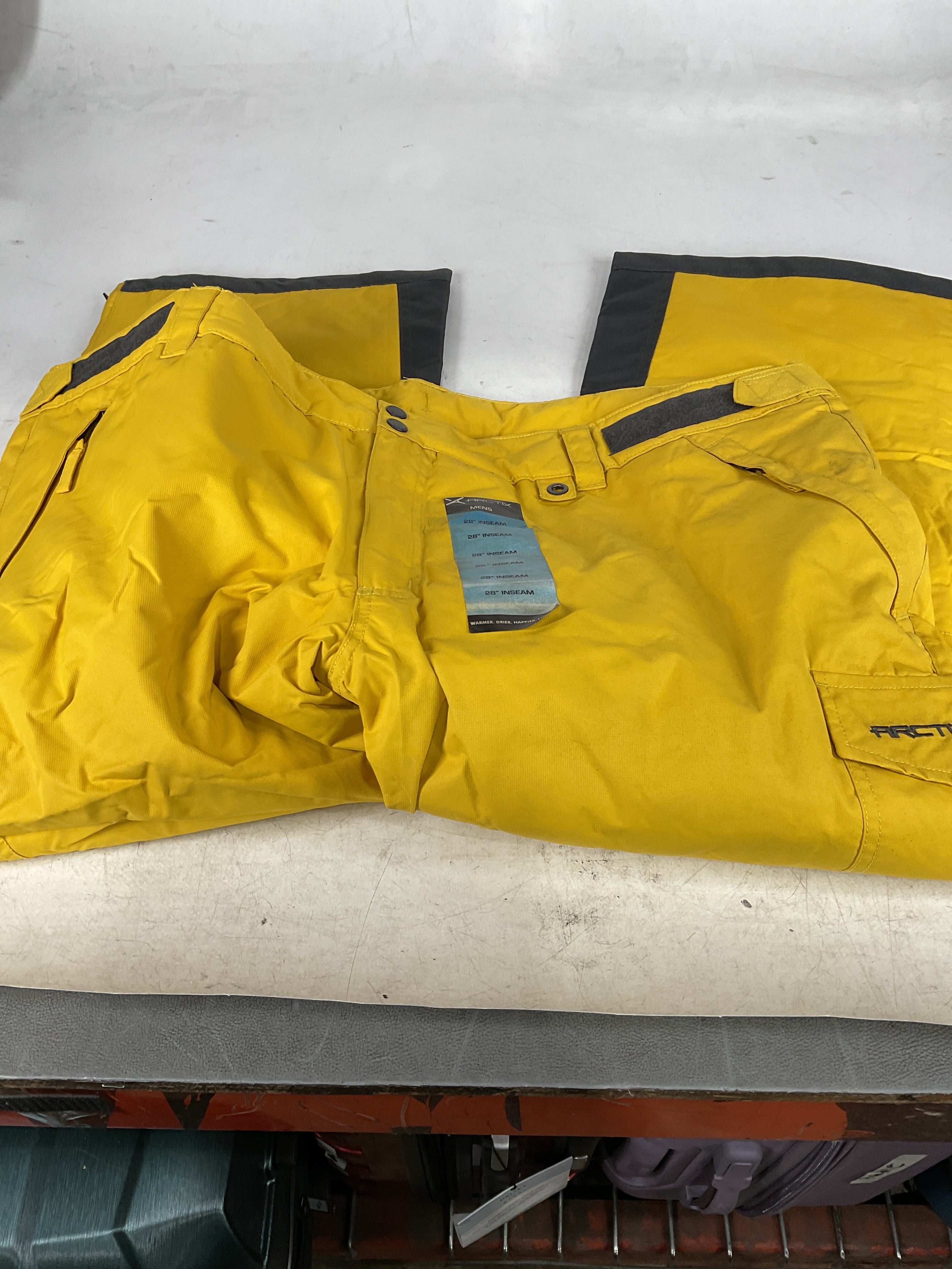 Arctix Men's Insulated Snowsports Cargo Pant Bamboo Yellow XX Large 28 Inseam U4