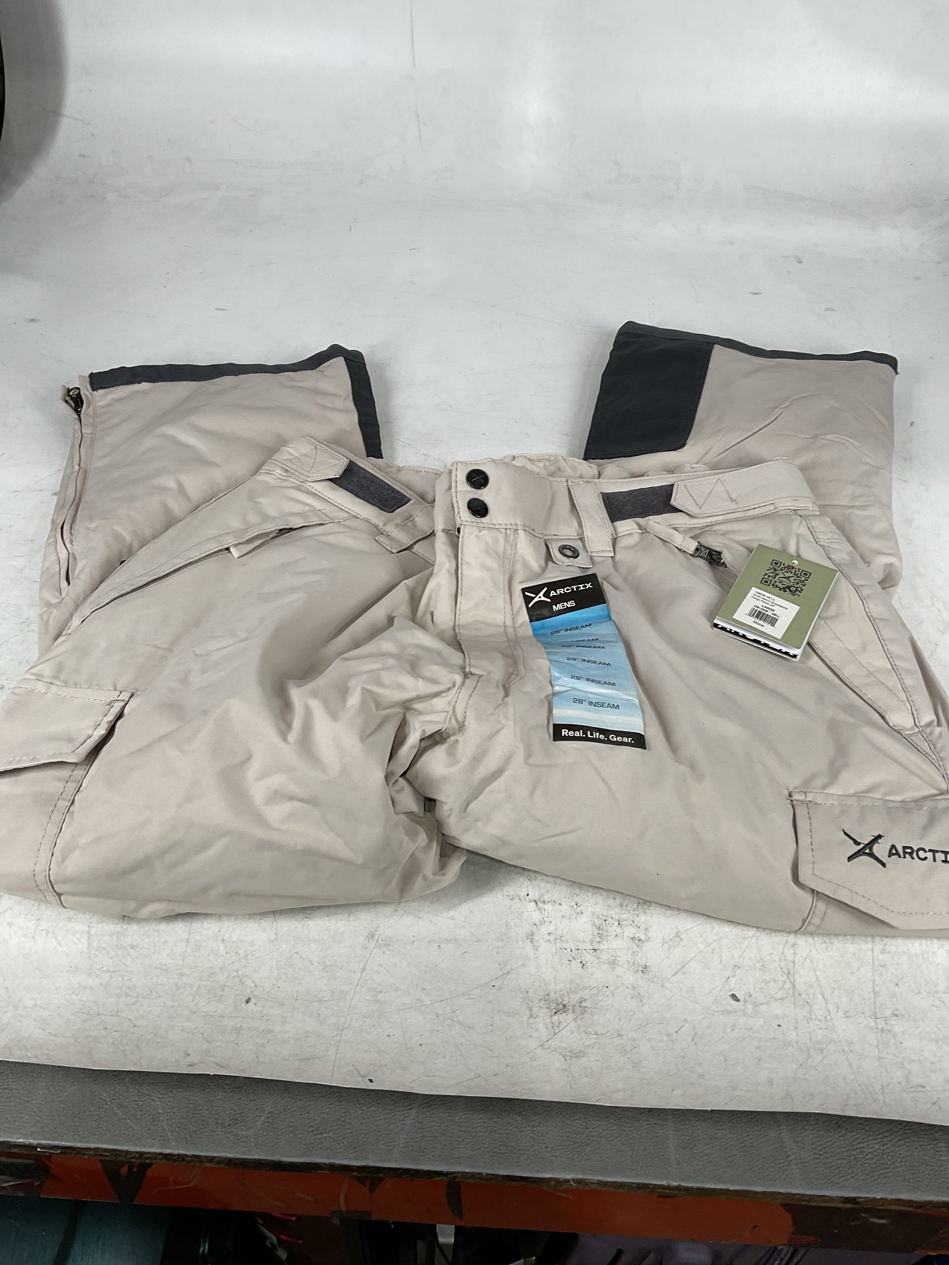 Arctix Men's Insulated Snowsports Cargo Pant Stone Large 28 Inseam U10