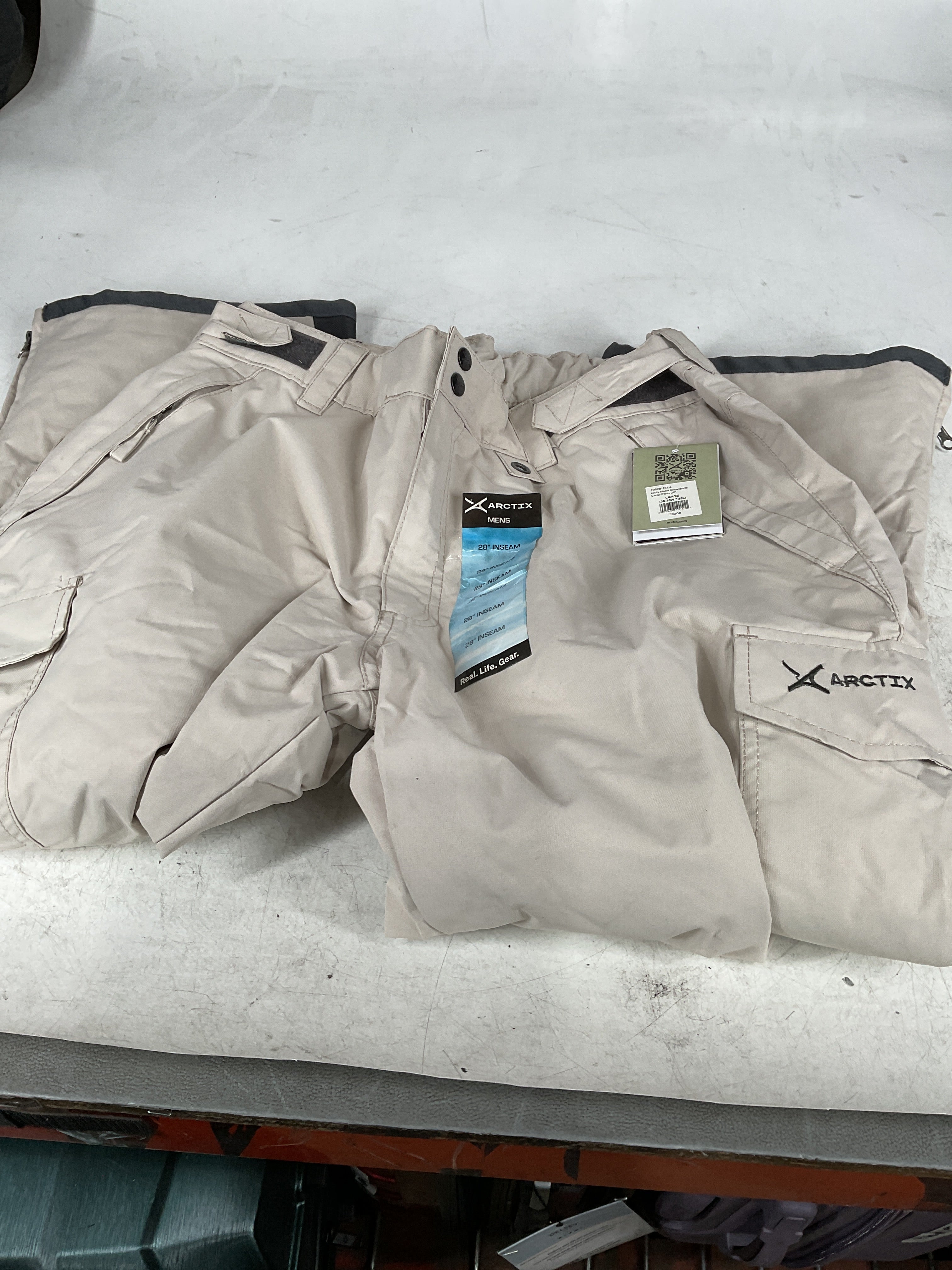 Arctix Men's Insulated Snowsports Cargo Pant Stone Large 28 Inseam U9