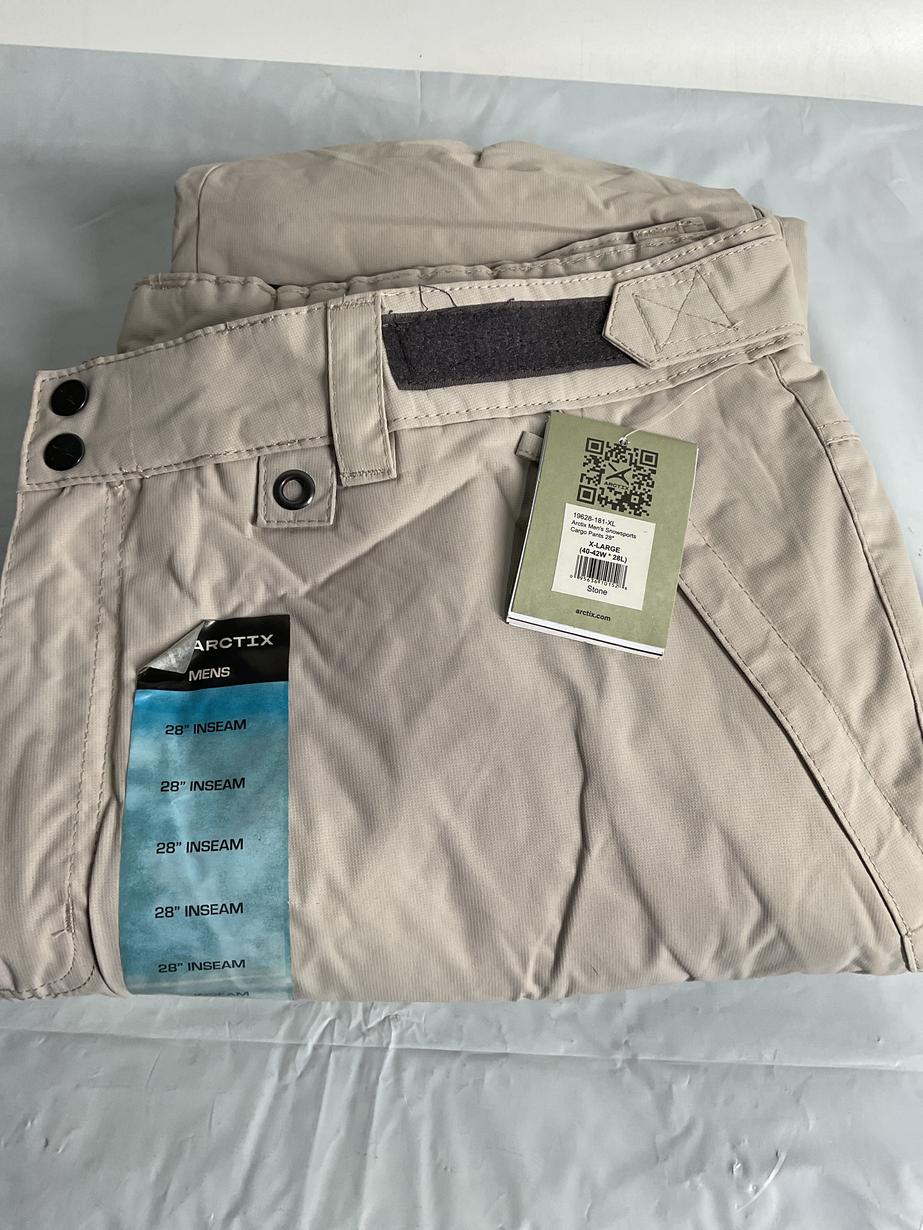Arctix Men's Insulated Snowsports Cargo Pant ( Stone , X-Large/28" Inseam ) Stone X Large 28 Inseam U1