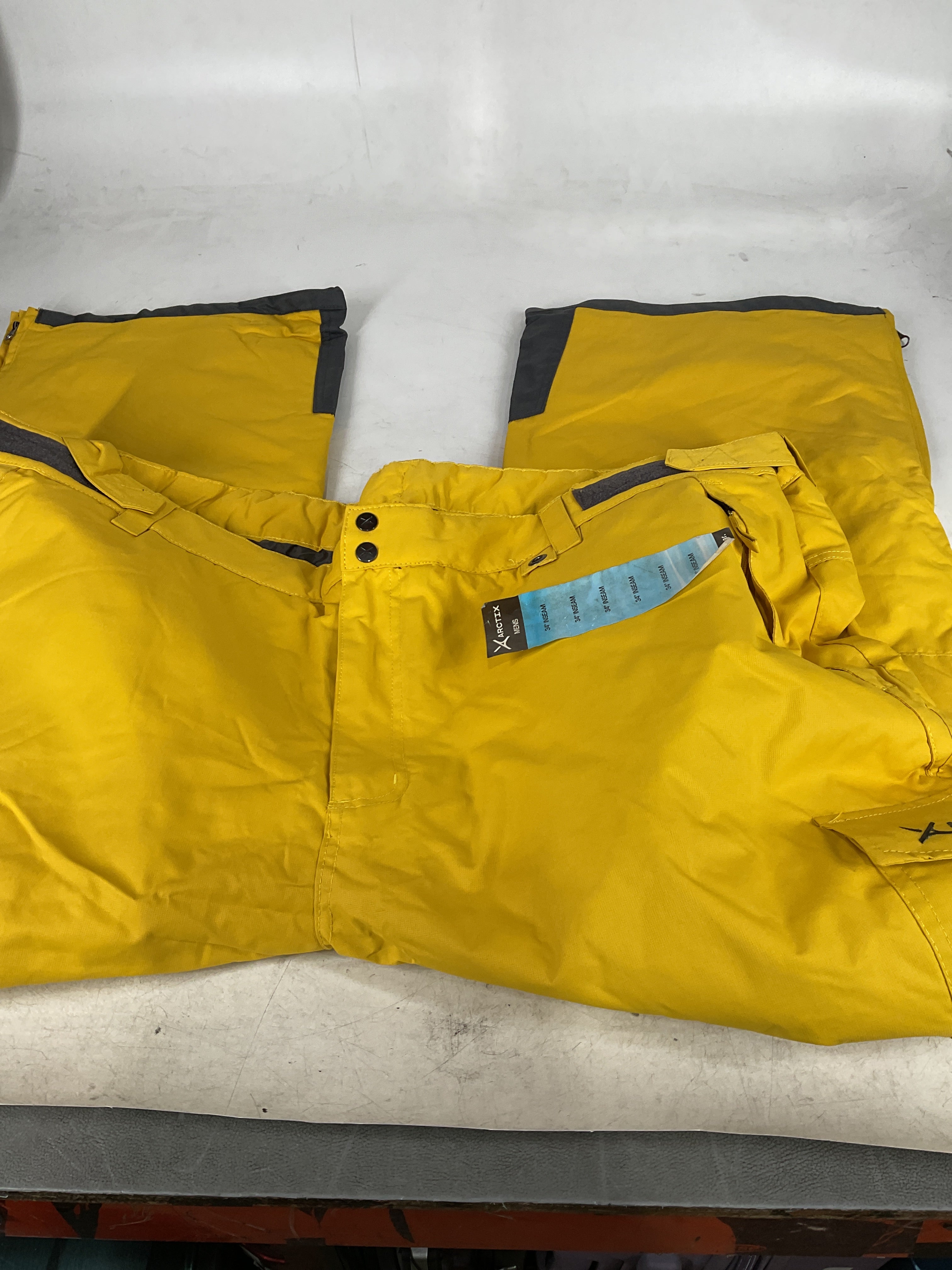 Arctix Men's Insulated Snowsports Cargo Pant Bamboo Yellow 4 X Large 34 Inseam U4