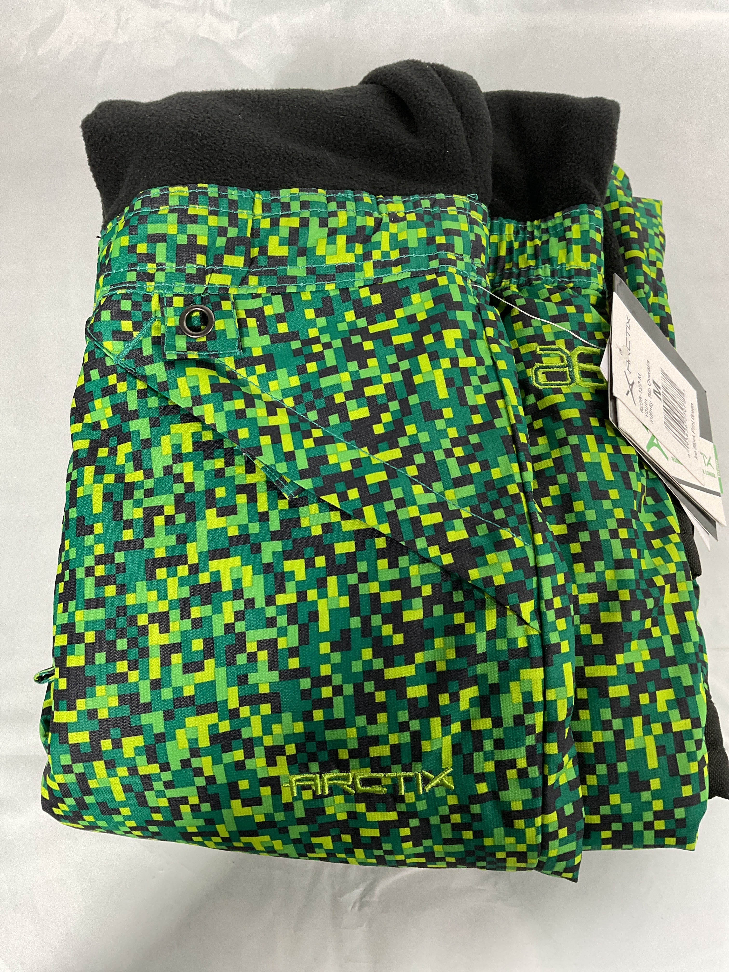Arctix Kids Infinity Bib Overalls ( Ice Block Print Green , Medium ) Ice Block Print Green Medium U2
