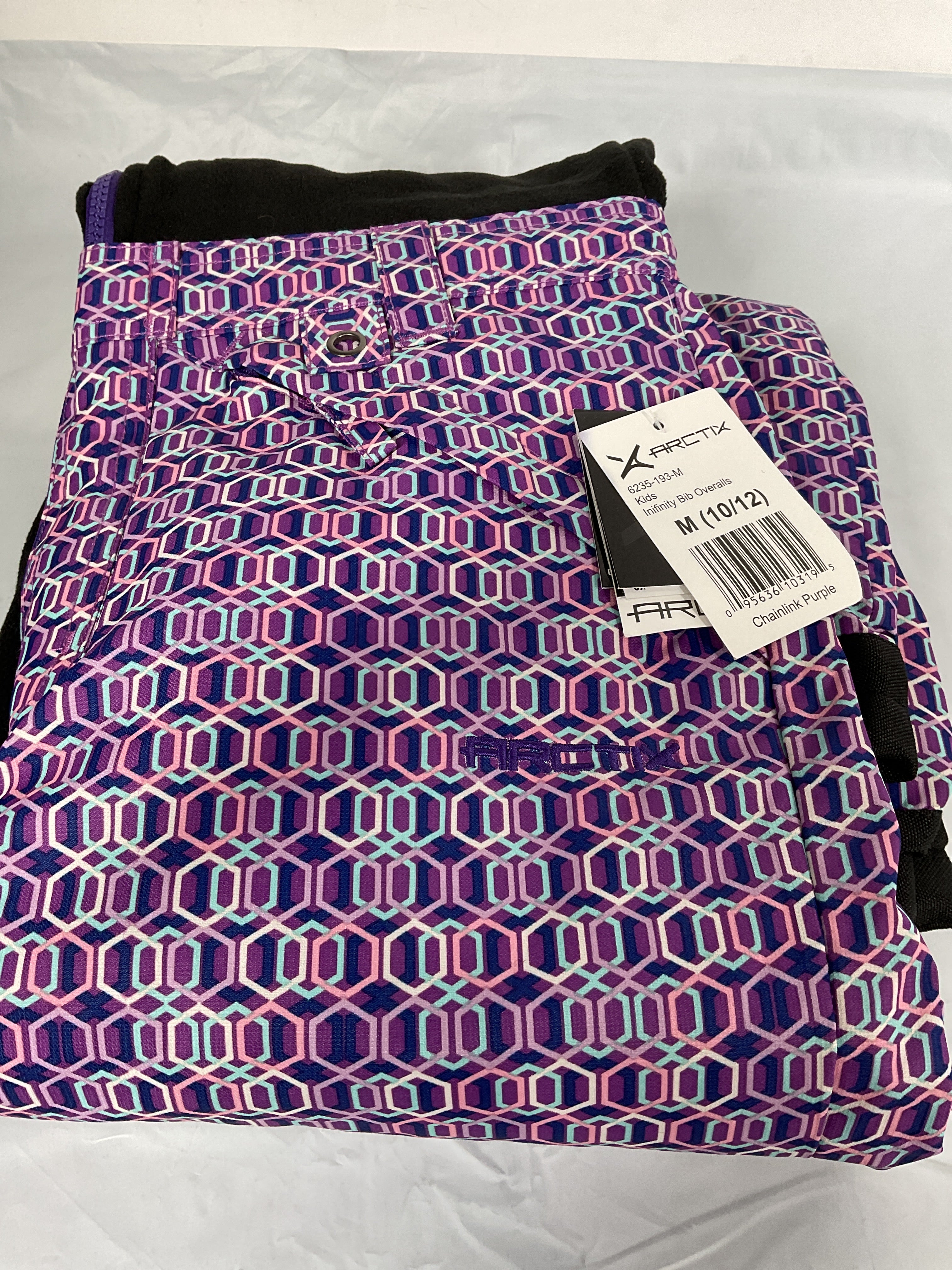 Arctix Kids Infinity Bib Overalls ( Chainlink Purple , Medium ) Chainlink Purple Medium U4