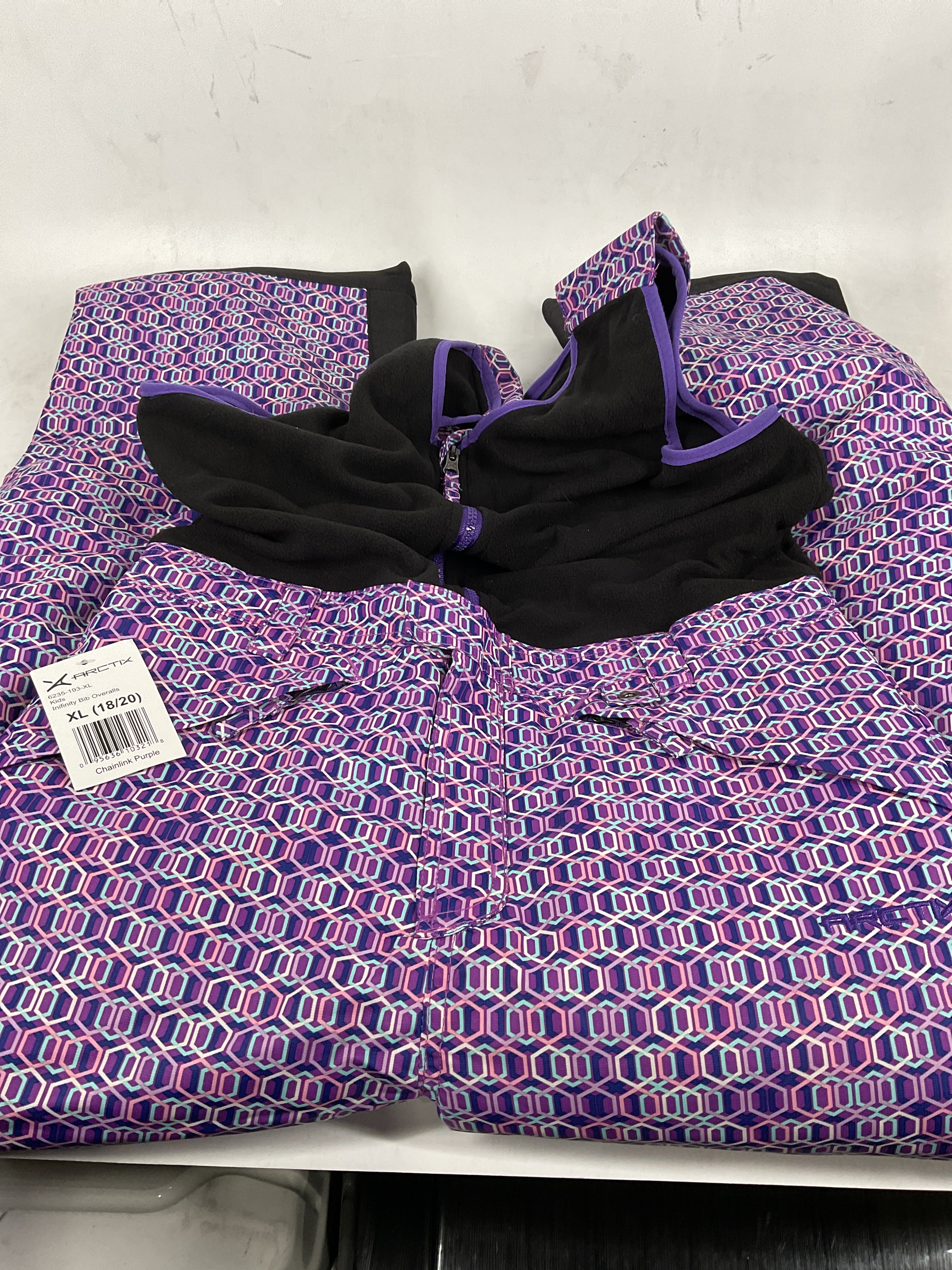 Arctix Kids Infinity Bib Overalls Chainlink Purple X Large U2