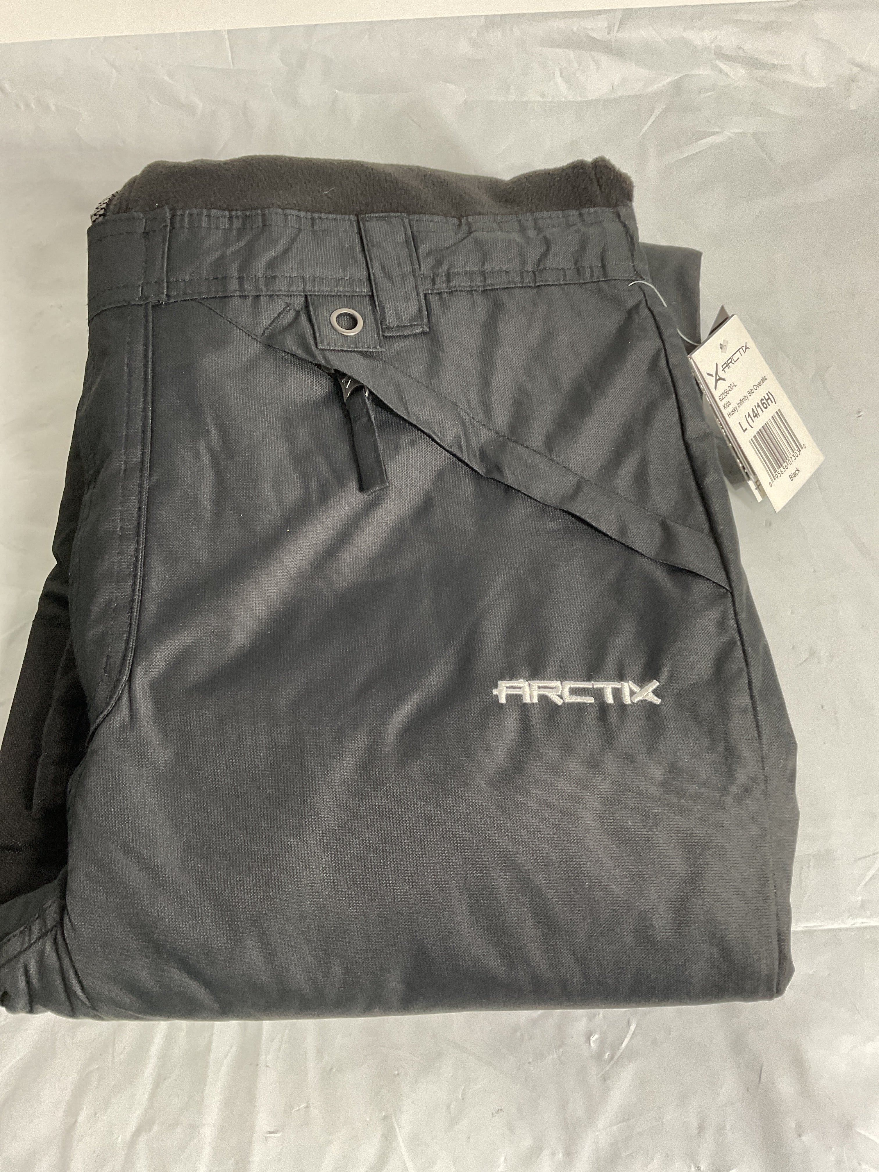 Arctix Kids Limitless Fleece Bib Overalls ( Black , Large Husky ) Black Large Husky U11