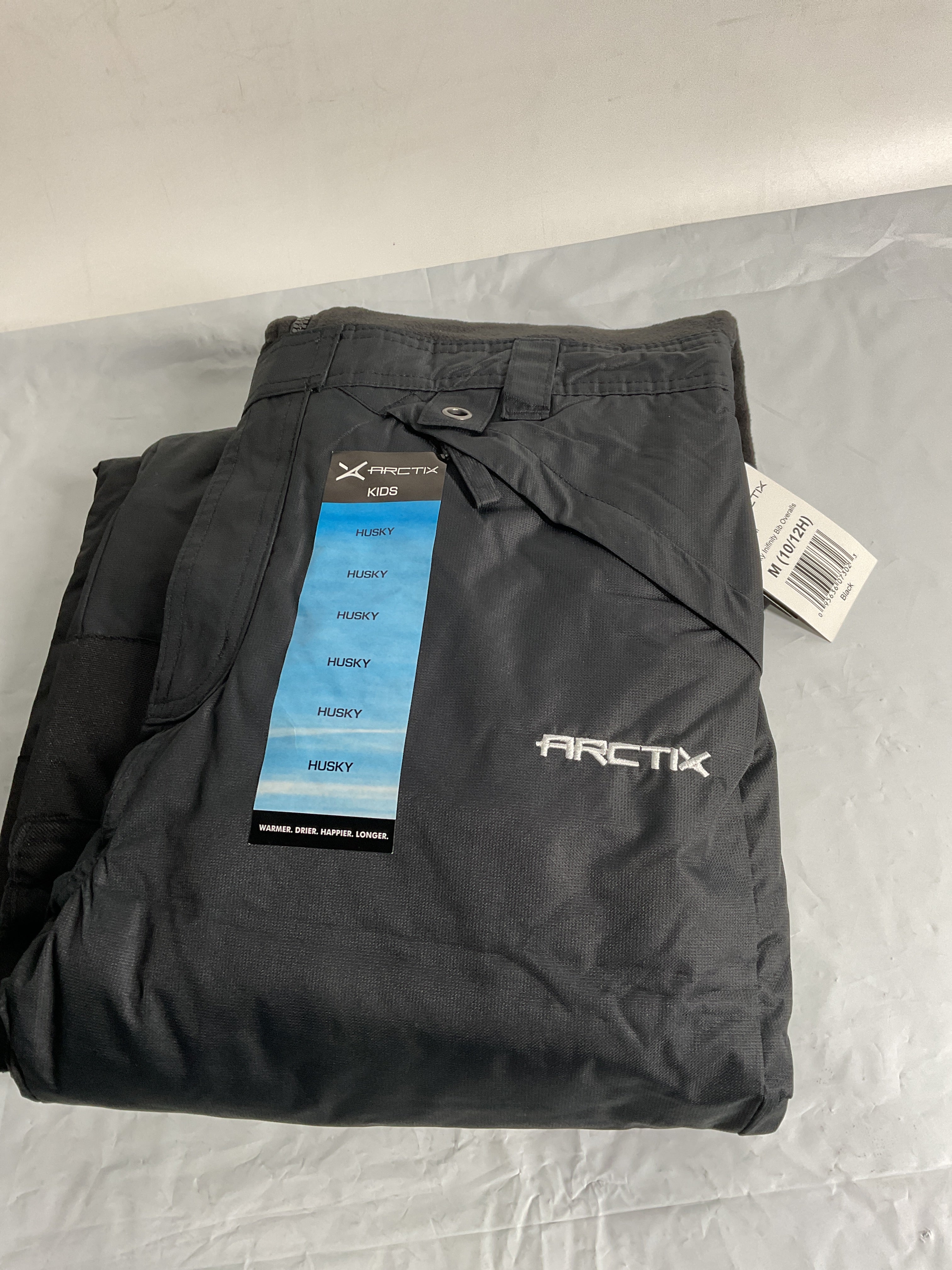 Arctix Kids Limitless Fleece Bib Overalls ( Black , Medium Husky ) Black Medium Husky U3