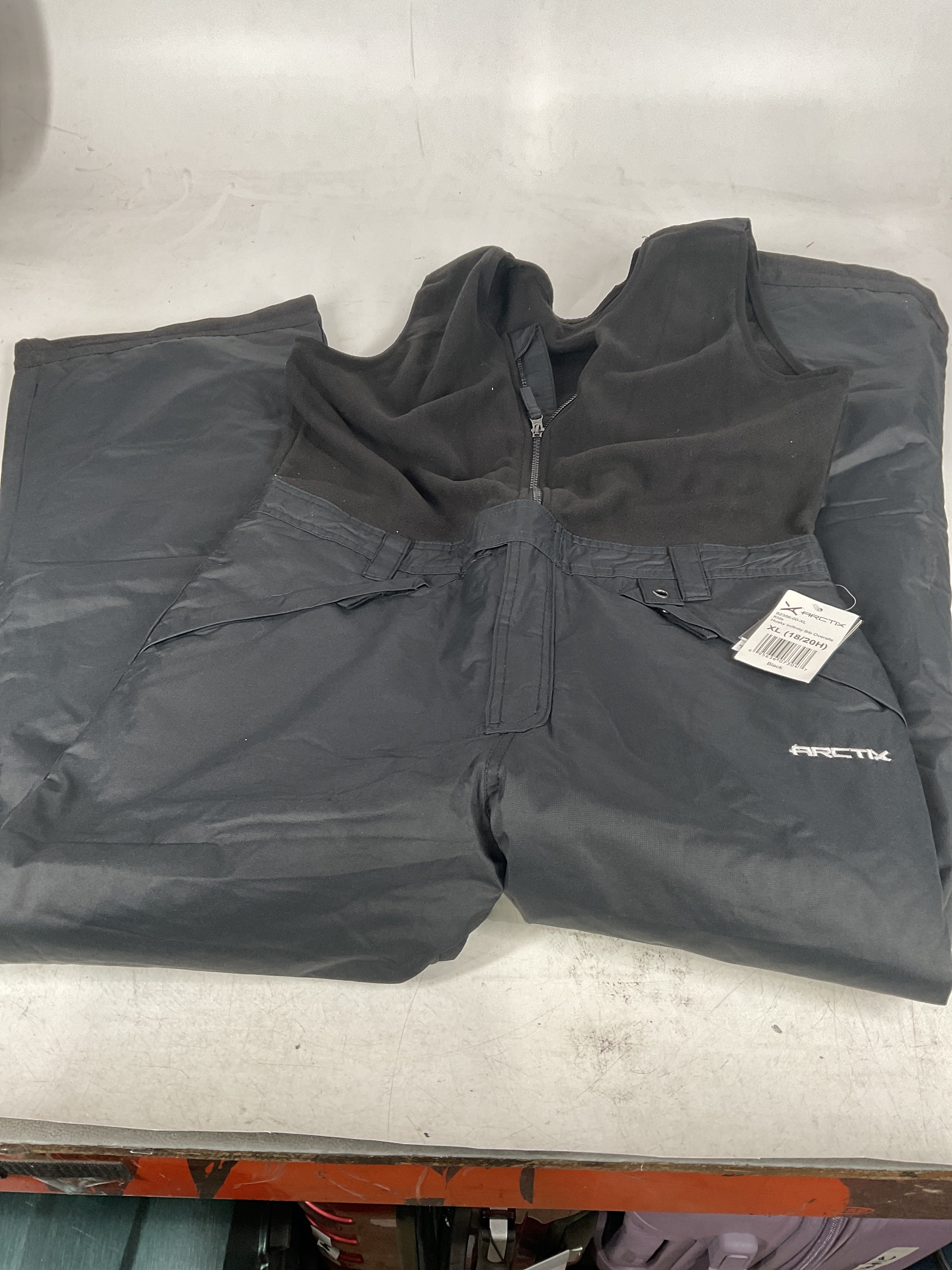 Arctix Kids Limitless Fleece Bib Overalls Black X Large Husky U4