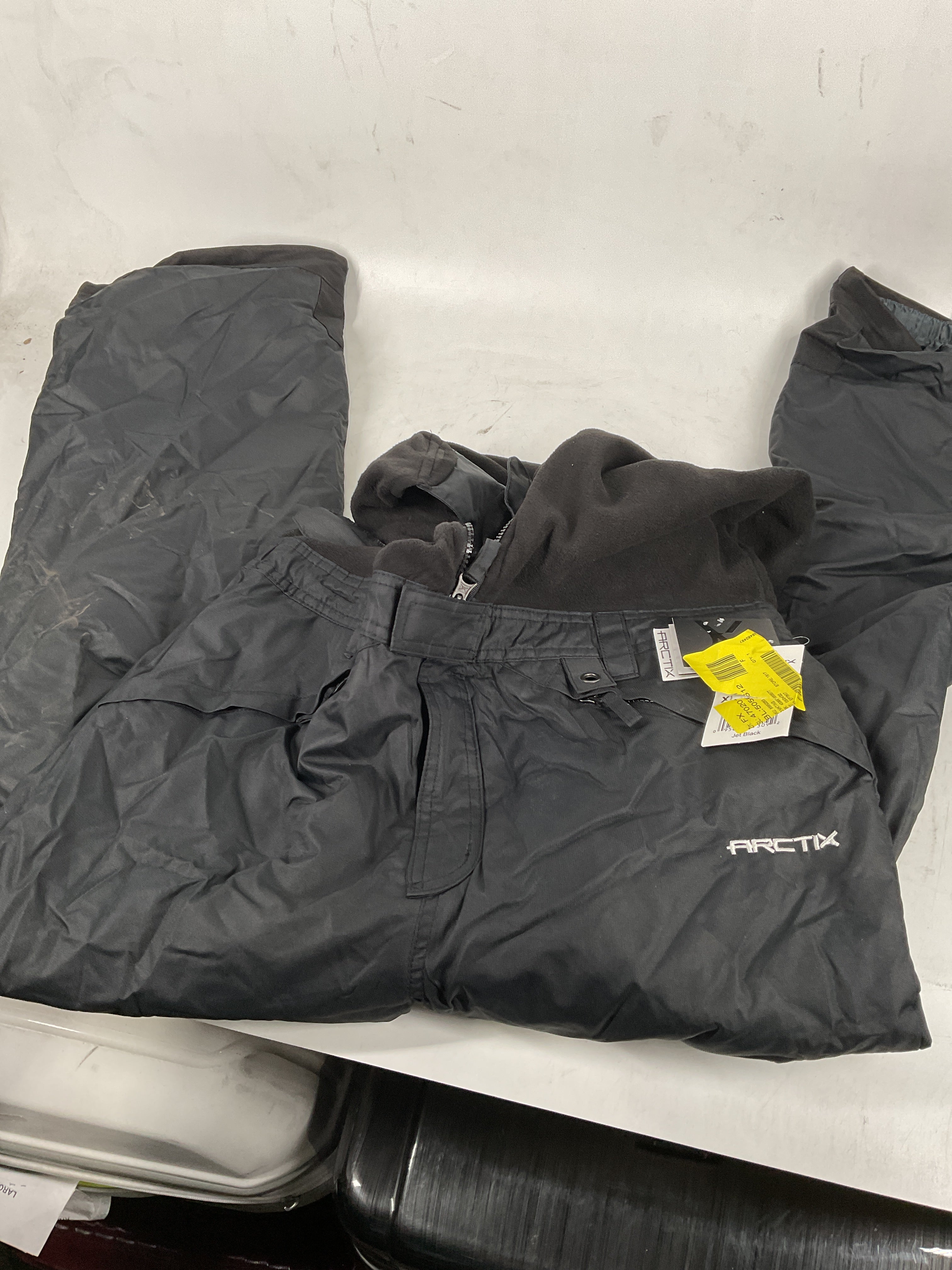 Arctix Kids Limitless Fleece Bib Overalls Black X Large Husky U5