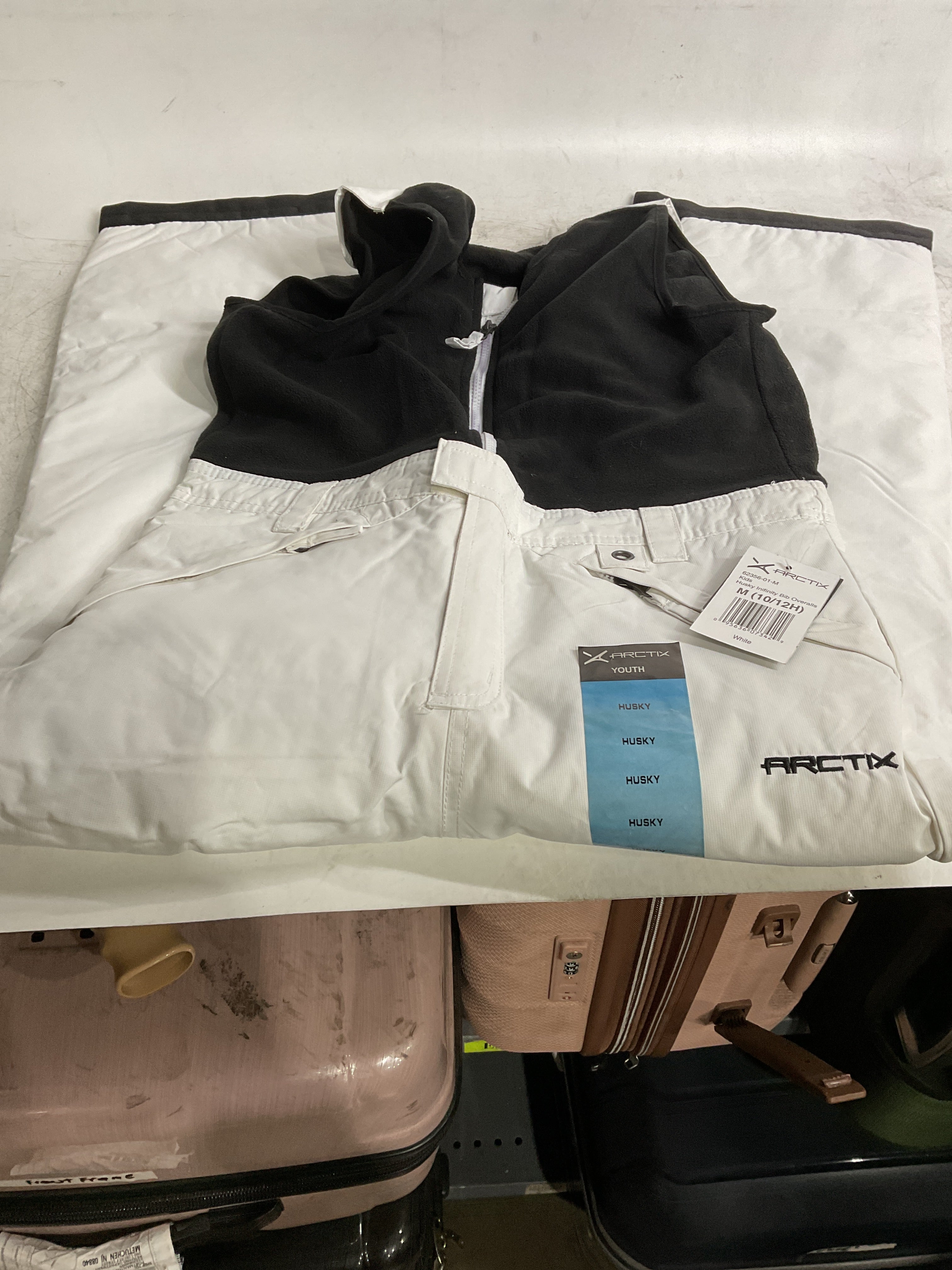 Arctix Kids Limitless Fleece Bib Overalls ( White , Medium Husky ) White Medium Husky U15