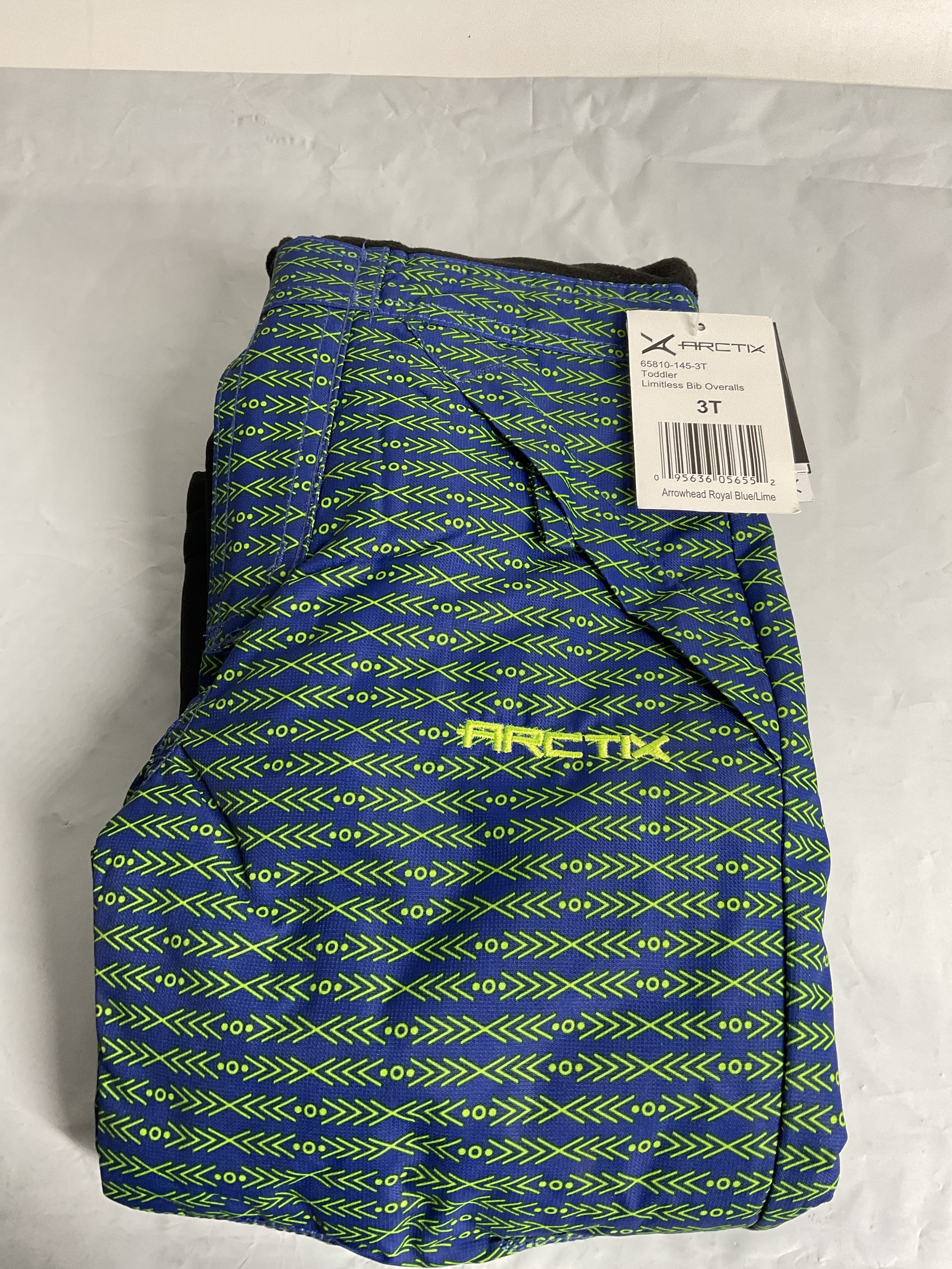 Arctix Kids Limitless Bib Overalls ( Arrowhead Royal Blue/Lime , 3T ) Arrowhead Royal Blue/Lime 3 T U1