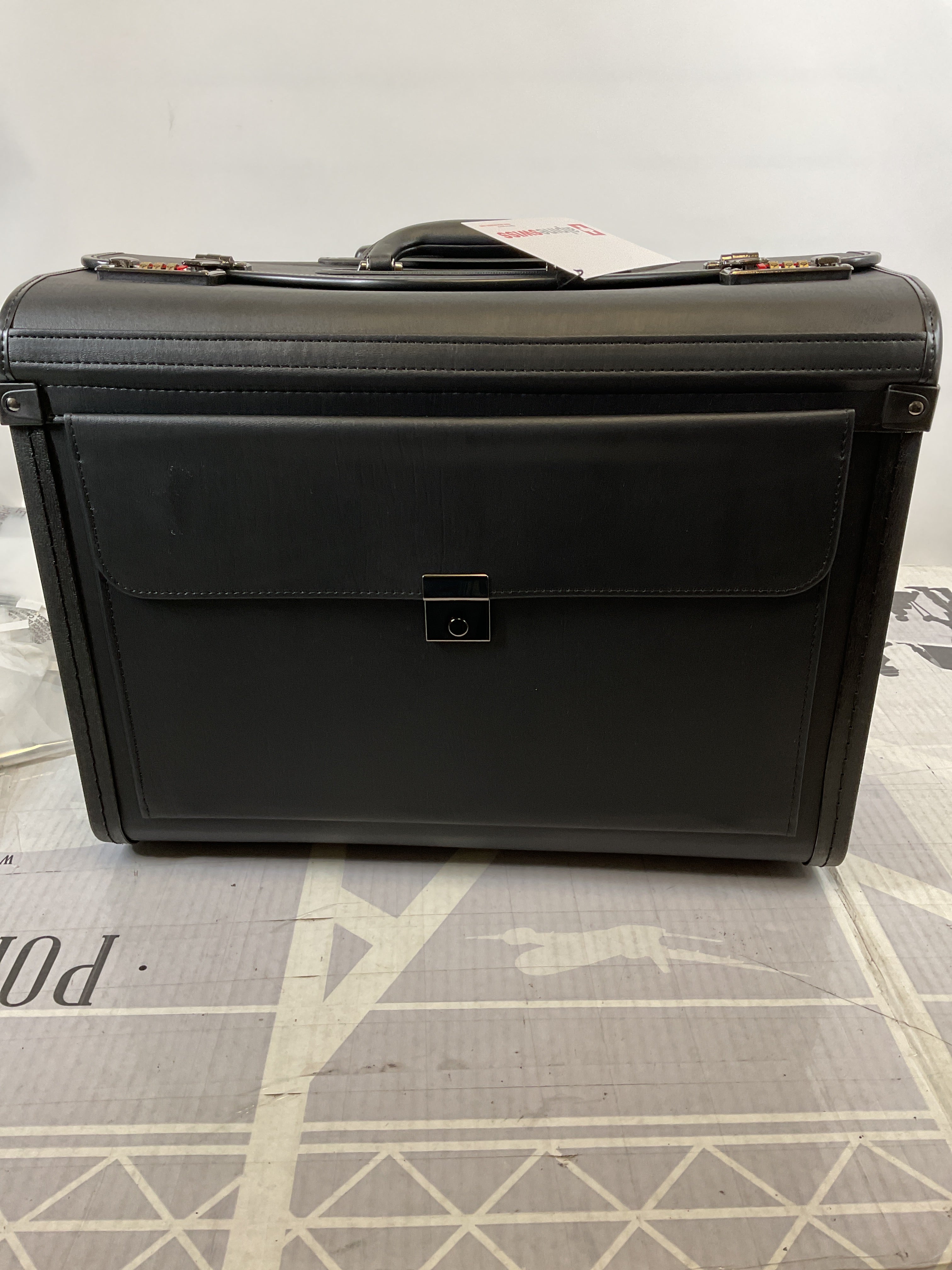 Alpine Swiss Rolling 17" Laptop Briefcase on Wheels Attache Lawyers Case Legal Size Black One Size U1