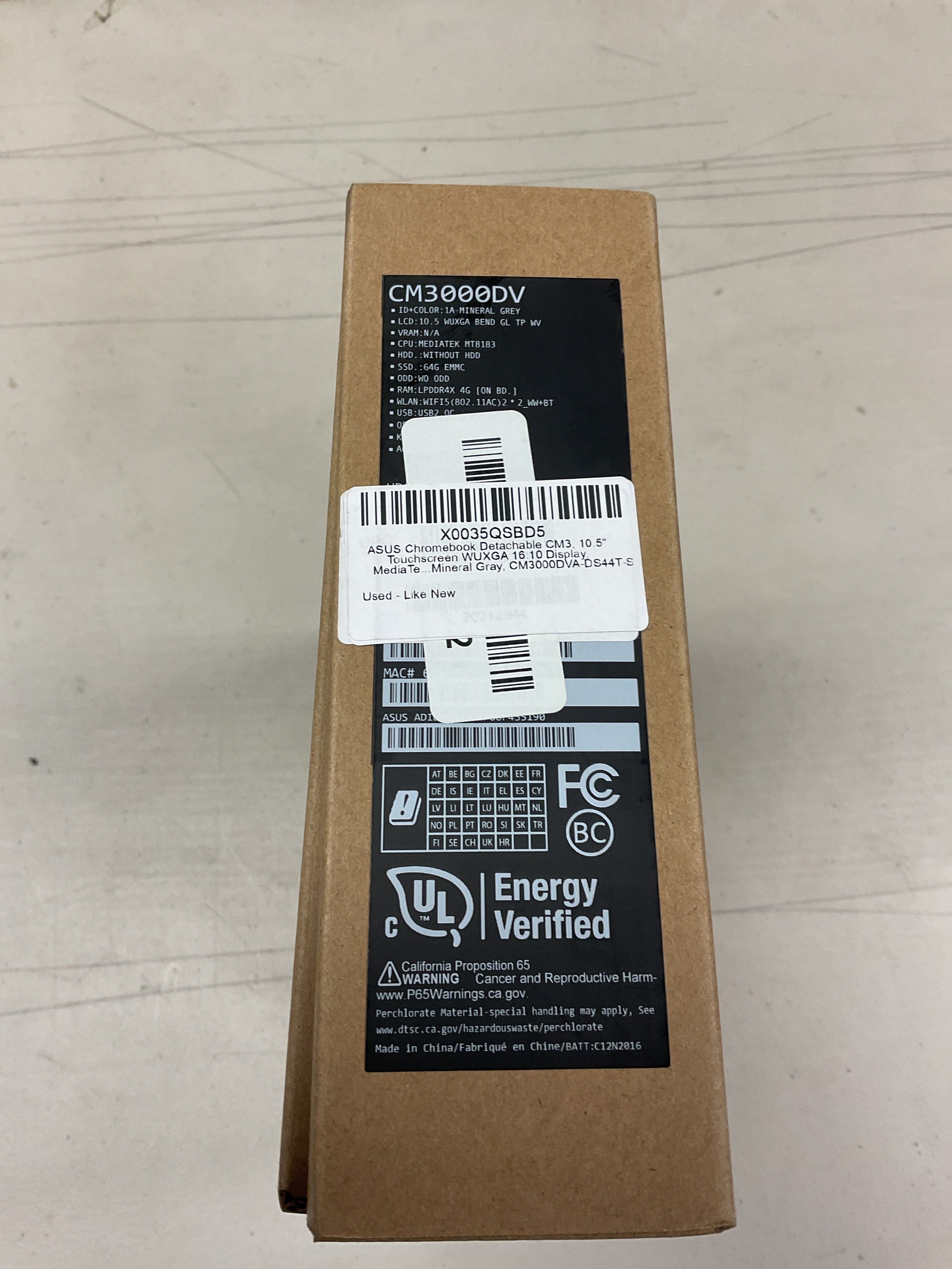 ASUS Chromebook Detachable CM3, 10.5" Touchscreen WUXGA 16:10 Display, MediaTek 8183 Processor 64GB Storage, 4GB RAM, Garaged USI Stylus, Chrome OS, Aluminum, Mineral Gray, CM3000DVA-DS44T-S (Renewed) U1