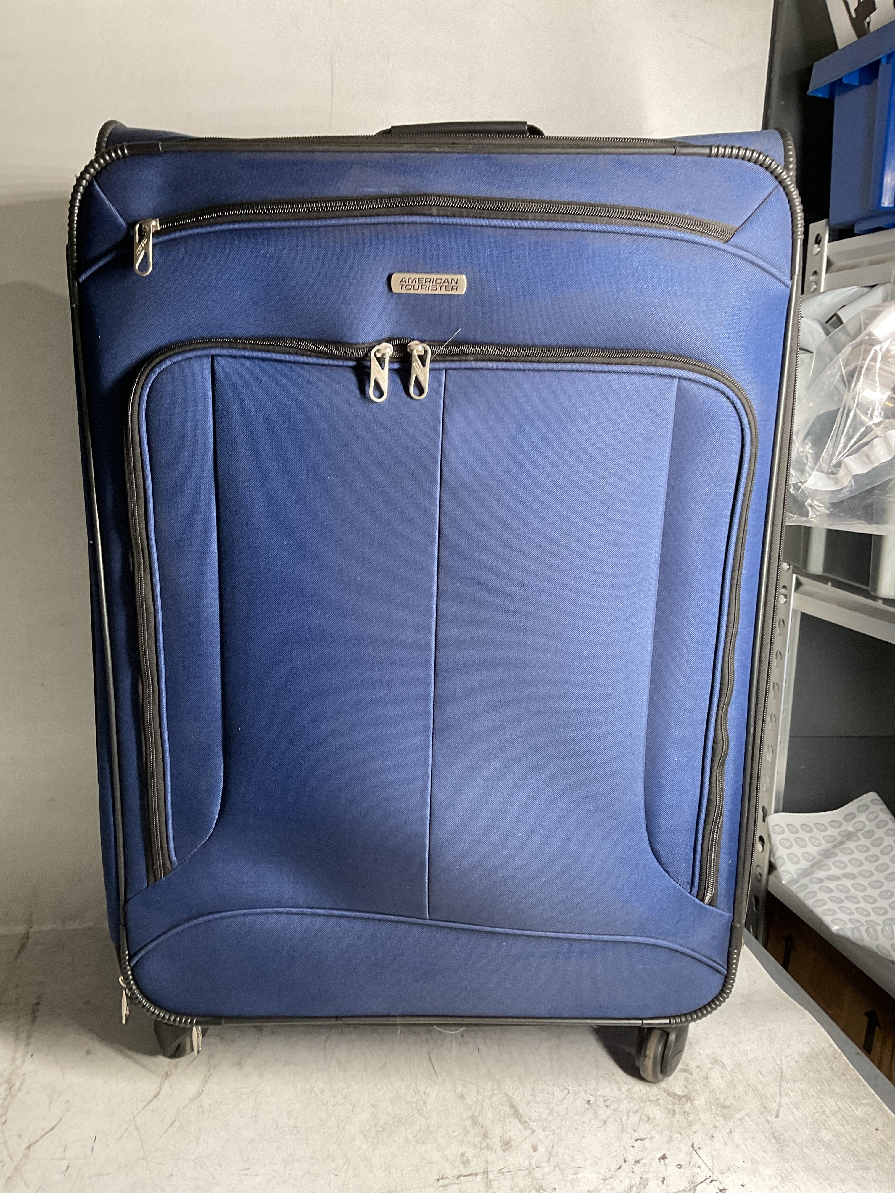 American Tourister Pop Max Softside Luggage with Spinner Wheels ( Navy , 3-Piece Set (21/25/29) ) Navy 3 Piece Set 21 25 29 U11