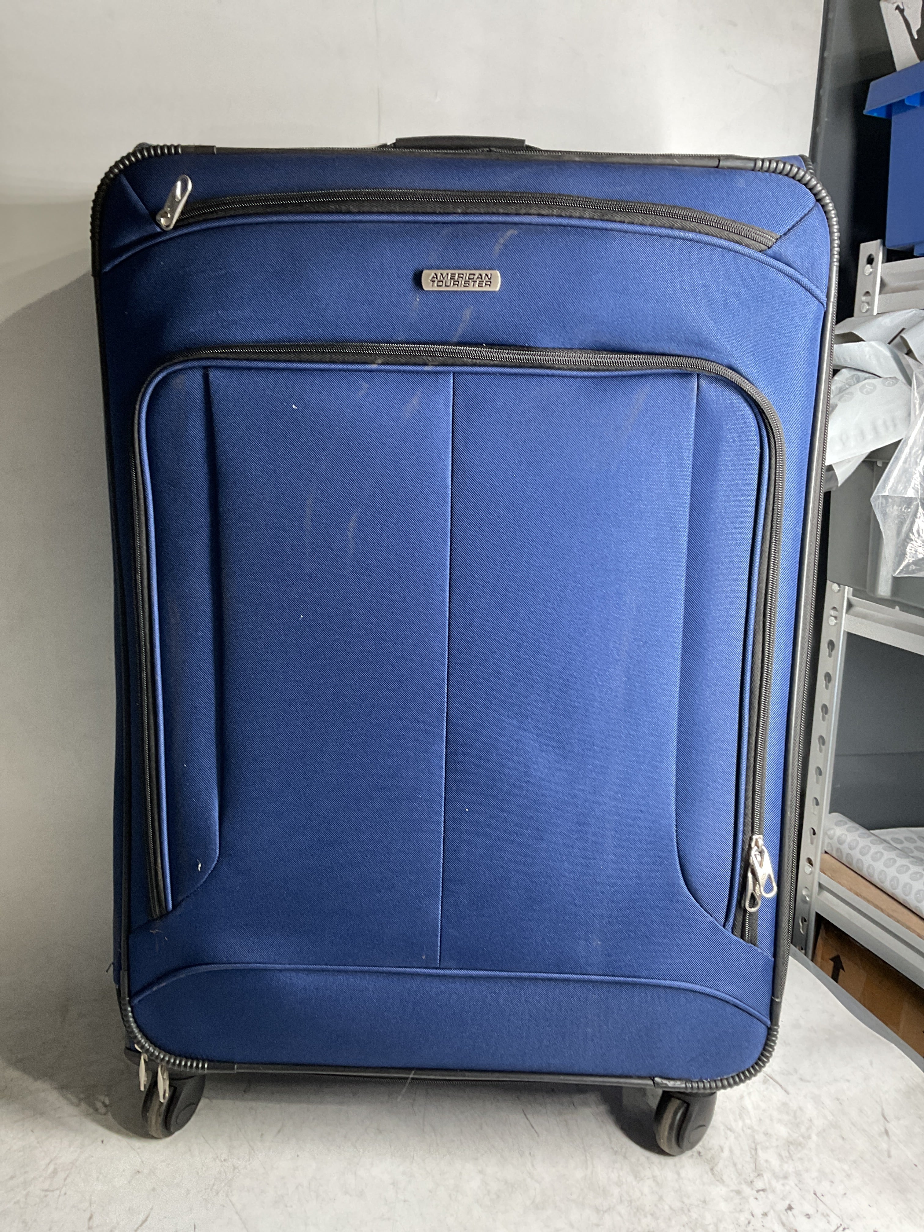 American Tourister Pop Max Softside Luggage with Spinner Wheels ( Navy , 3-Piece Set (21/25/29) ) Navy 3 Piece Set 21 25 29 U12