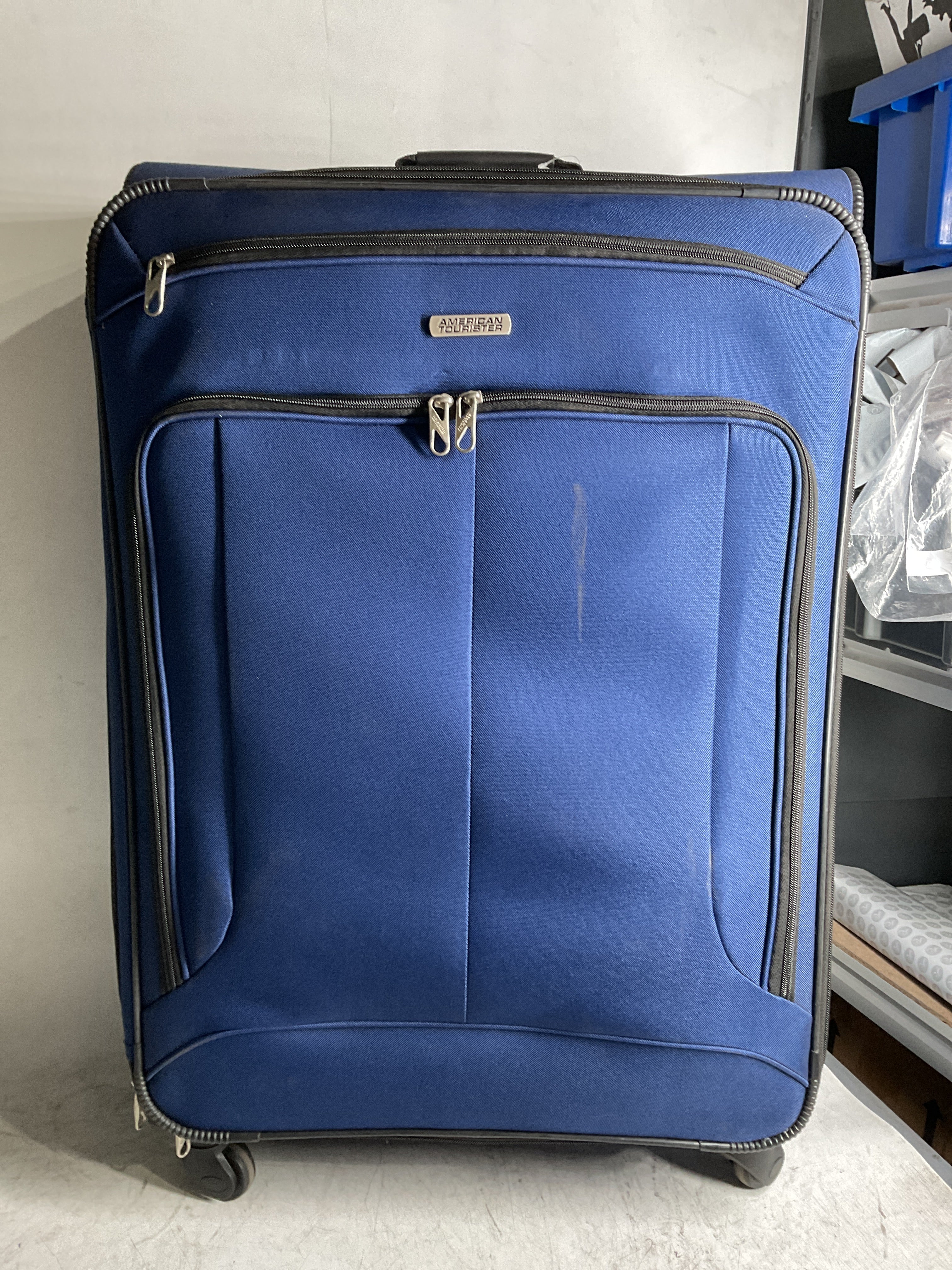 American Tourister Pop Max Softside Luggage with Spinner Wheels ( Navy , 3-Piece Set (21/25/29) ) Navy 3 Piece Set 21 25 29 U13
