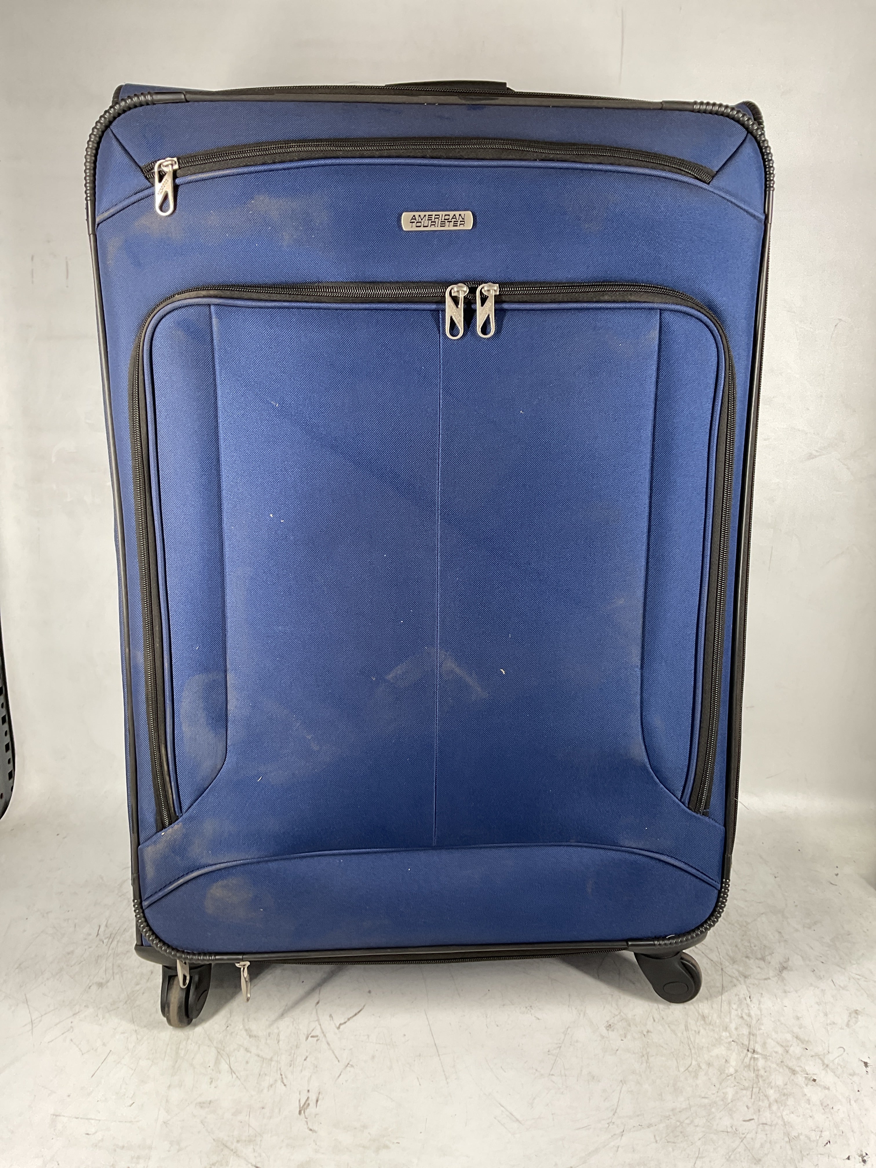 American Tourister Pop Max Softside Luggage with Spinner Wheels ( Navy , 3-Piece Set (21/25/29) ) Navy 3 Piece Set 21 25 29 U8