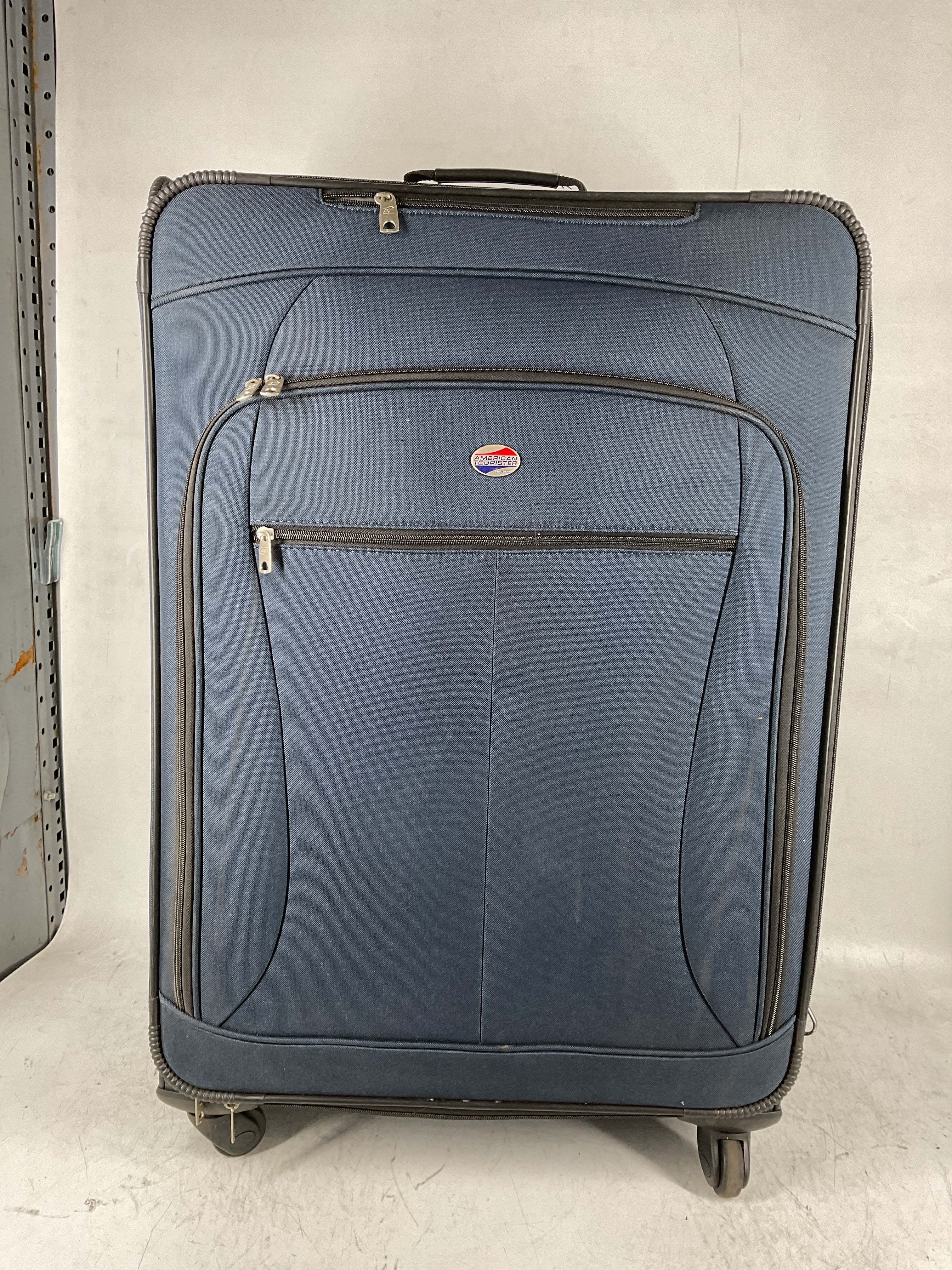 American Tourister Pop Max Softside Luggage with Spinner Wheels ( Navy , 3-Piece Set (21/25/29) ) Navy 3 Piece Set 21 25 29 U9