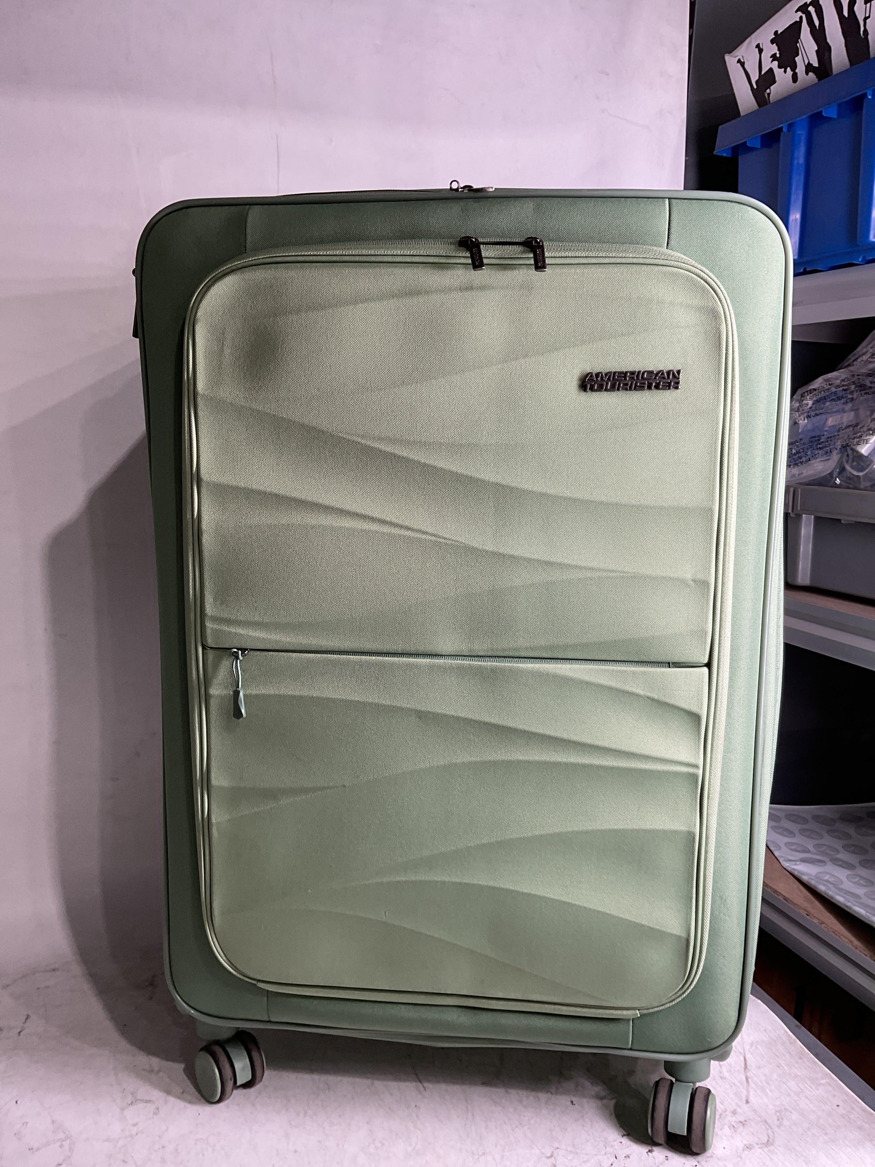 American Tourister Cascade Softside 4 Wheel Spinner, TSA Lock, Lightweight Suitcase, Men and Women ( Sage Green , 3PC Set (20"/24"/28") ) Sage Green 3 PC Set 20 24 28 U3