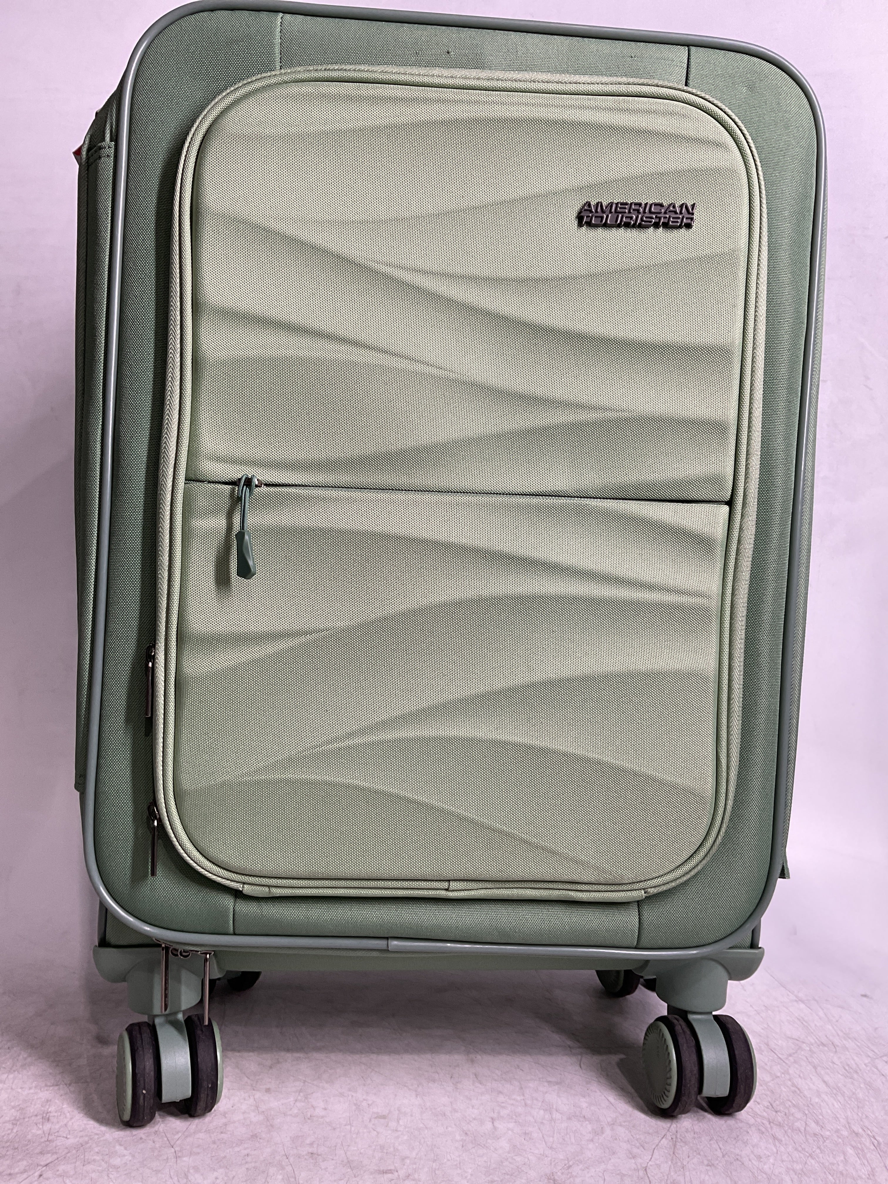American Tourister Cascade Softside 4 Wheel Spinner, TSA Lock, Lightweight Suitcase, Men and Women ( Sage Green , 20-Inch Spinner ) Sage Green 20 Inch Spinner U5