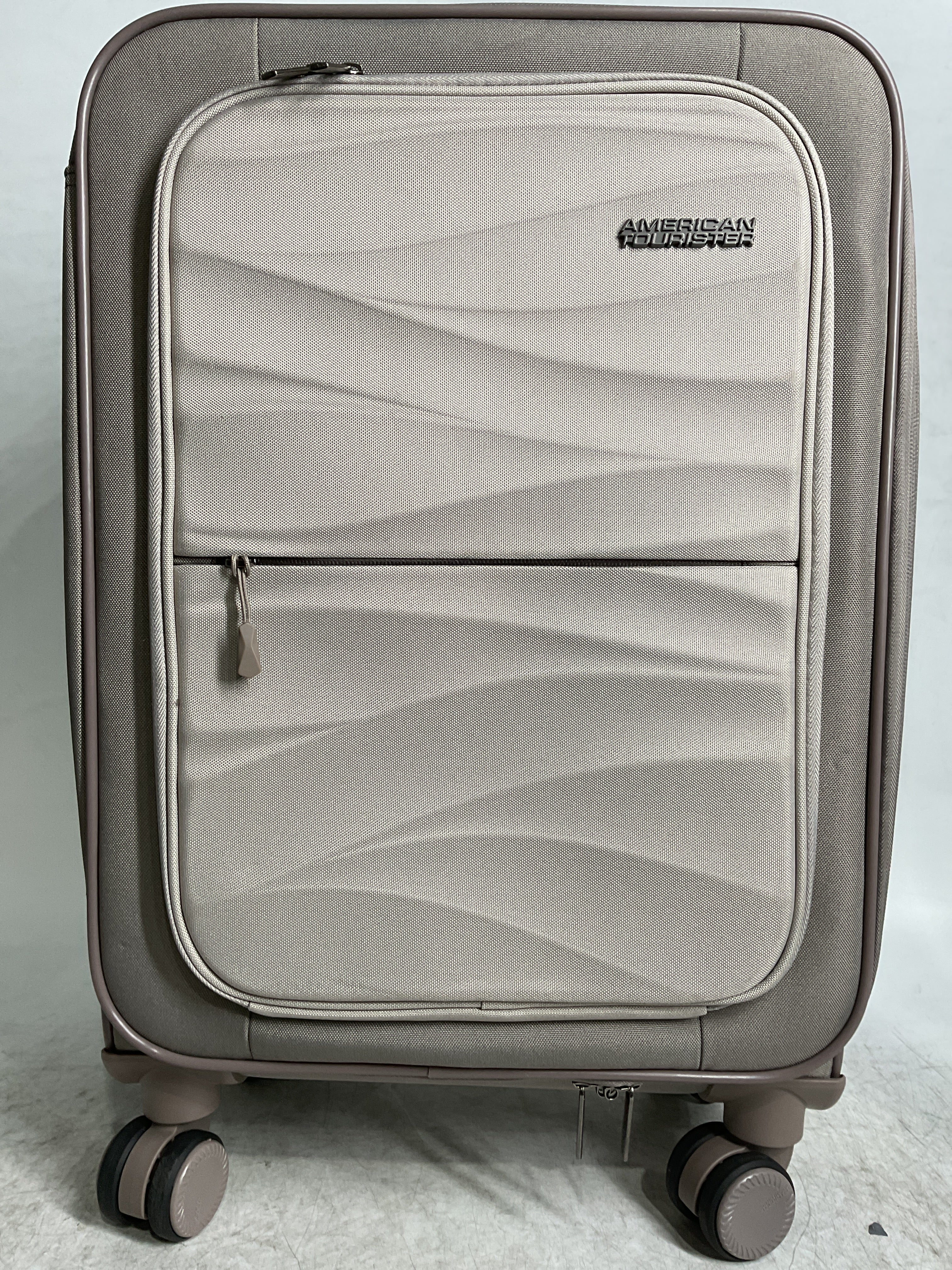 American Tourister Cascade Softside 4 Wheel Spinner, TSA Lock, Lightweight Suitcase, Men and Women ( Sandstone , 20-Inch Spinner ) Sandstone 20 Inch Spinner U3