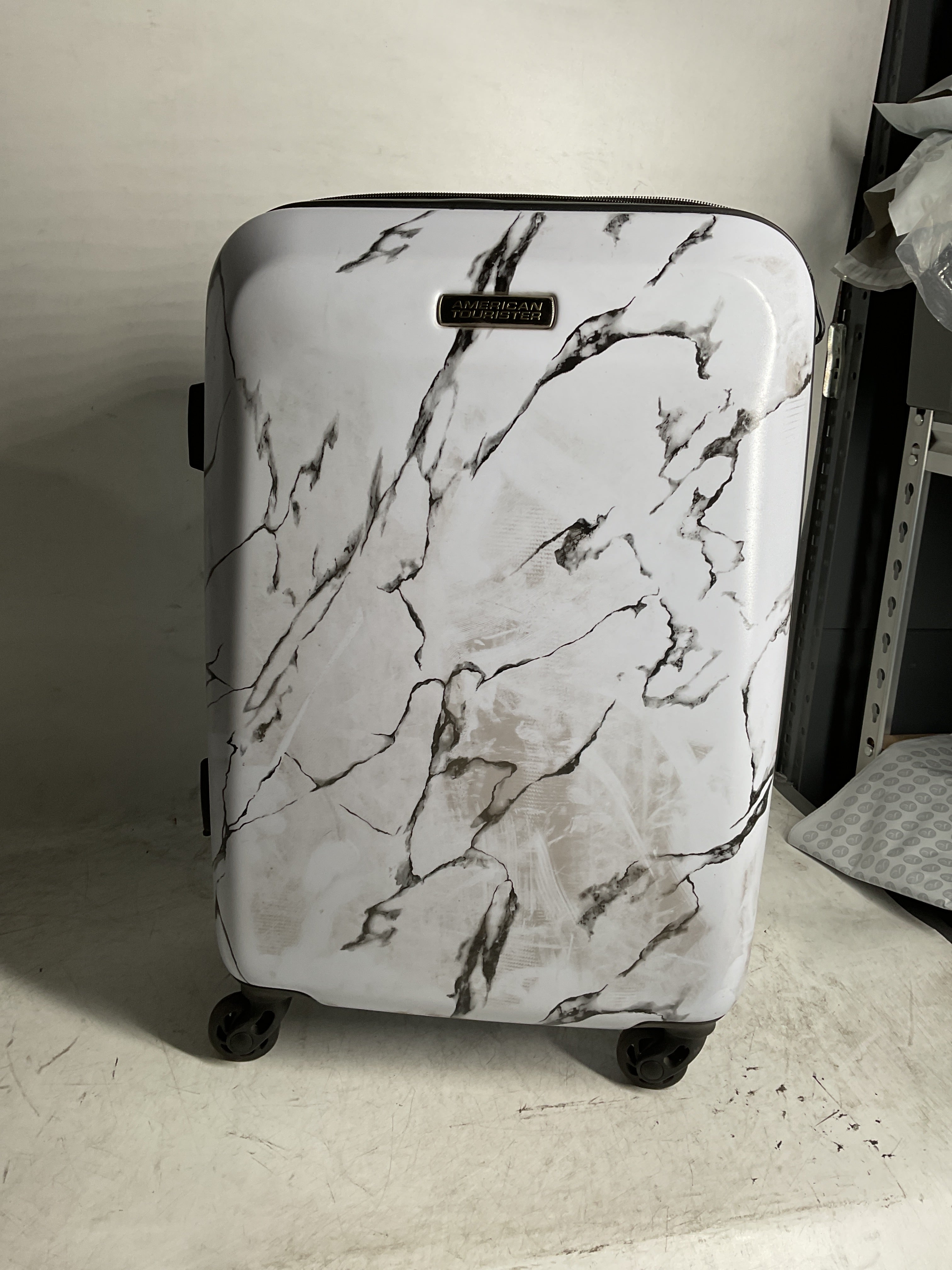 American Tourister Moonlight Hardside Expandable Luggage with Spinner Wheels ( Marble , Carry-On 21-Inch ) Marble Carry On 21 Inch U1