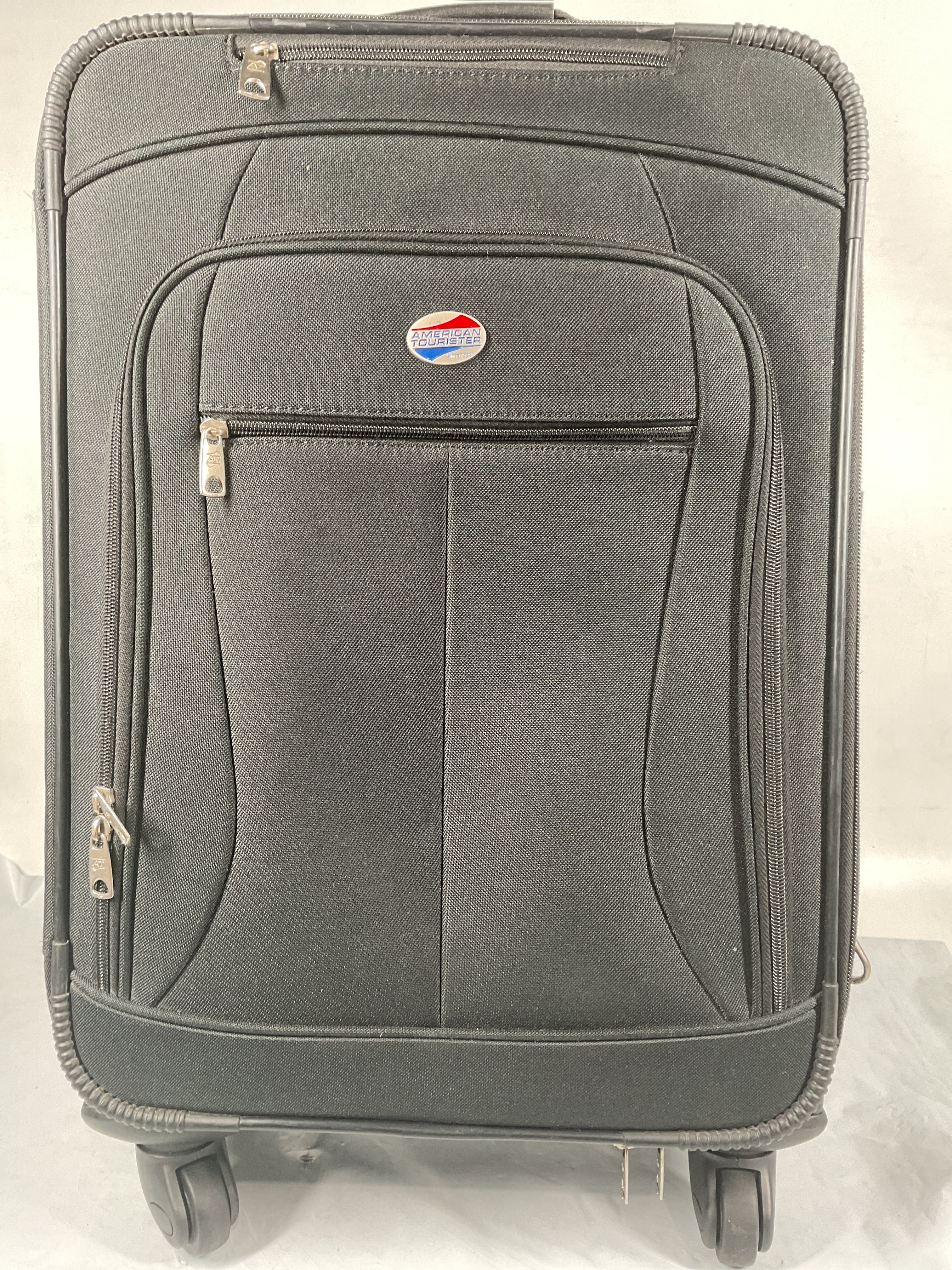 American Tourister Luggage Pop Extra 21" Carry On Spinner Suitcase (21", Black) Black One Size U1