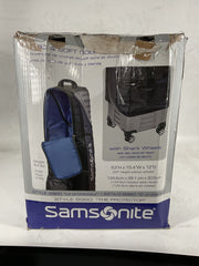 Samsonite "The Protector Hardside and Softside Golf Travel Bag with Shark Wheels, Waterproof Exterior Blue One Size U2