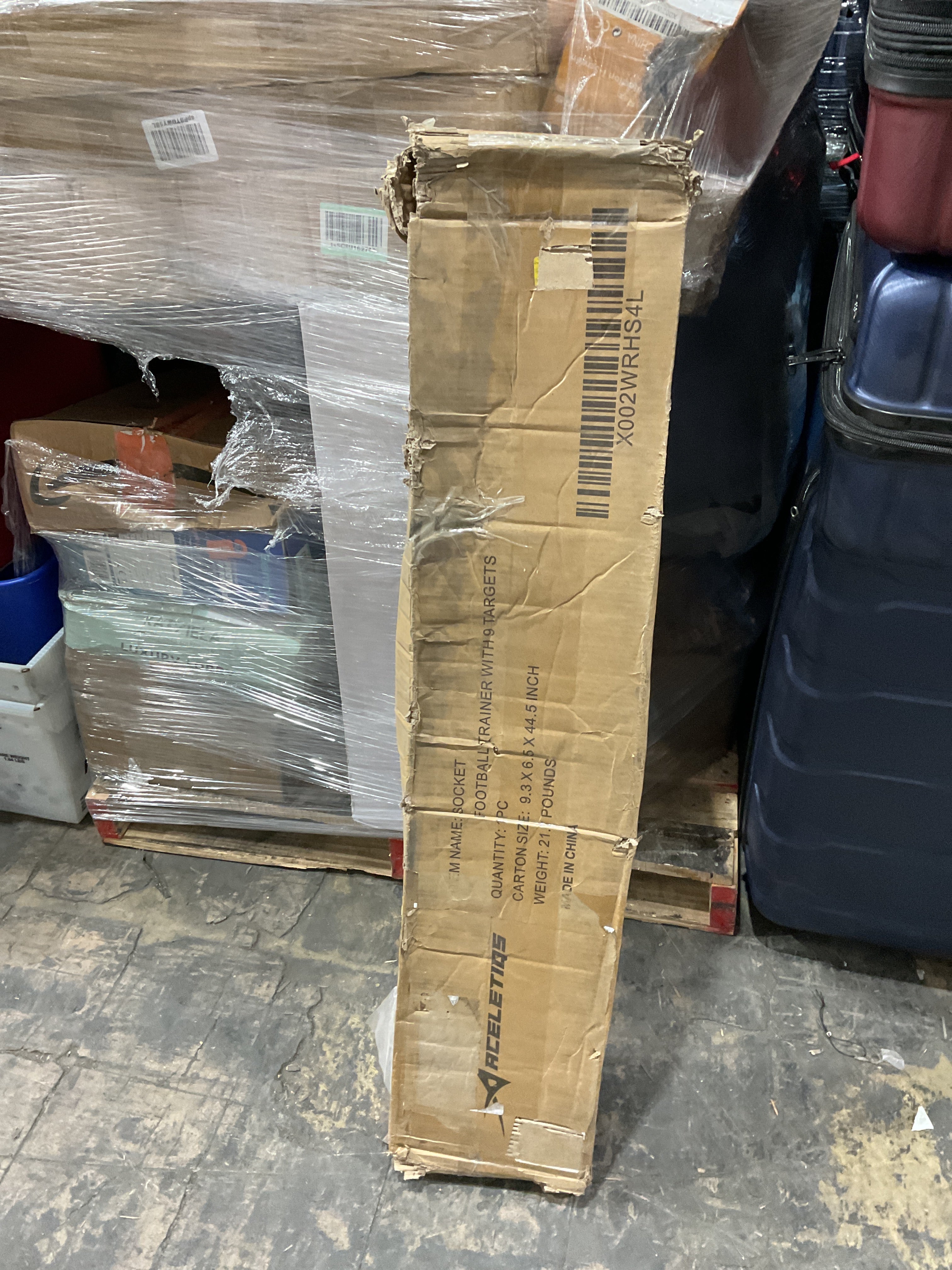 GoSports 8 Ft X 4 Ft Football Training Vertical Target Net - Improve QB Throwing Accuracy - Includes Bow Type Frame And Portable Carry Case