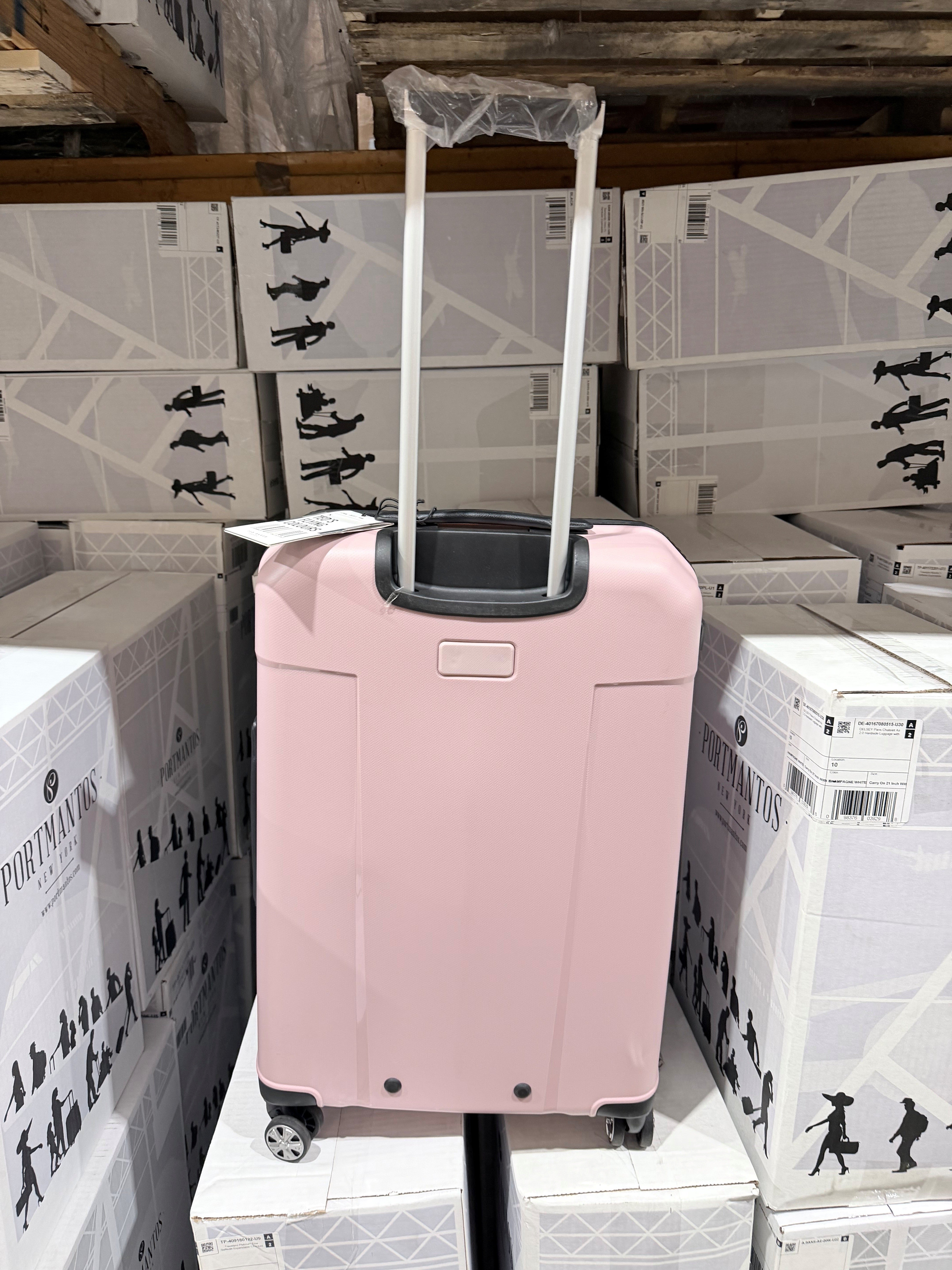 Ted Baker Flying Colours Hardside Trolley 4 Wheel Spinner, TSA Lock, Lightweight Suitcase, Men and Women Blush Pink 25 Inch Checked Medium U1