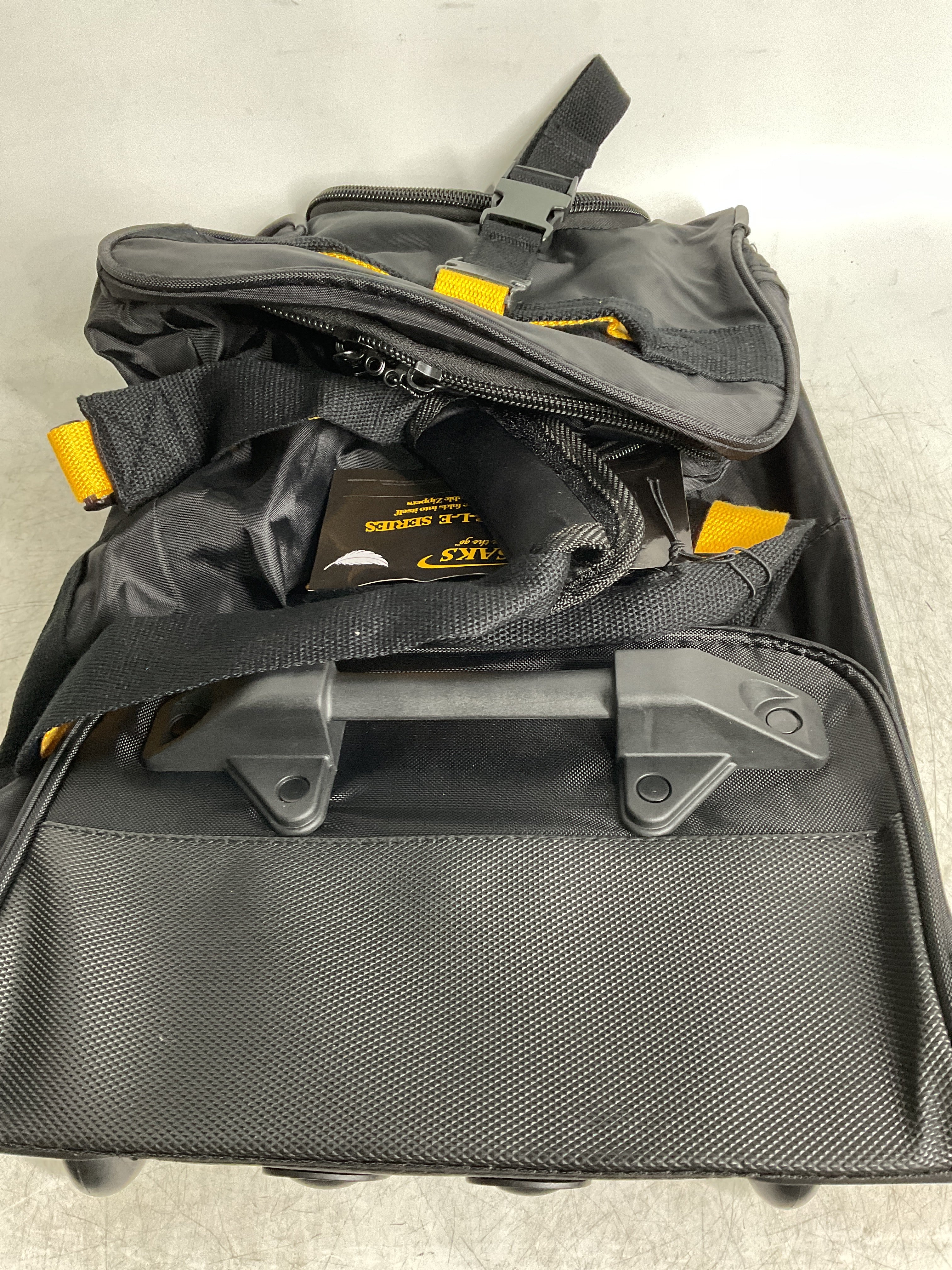 A.Saks 20” EXPANDABLE Wheeled Duffel ( Black , One Size ) Black One Size U12