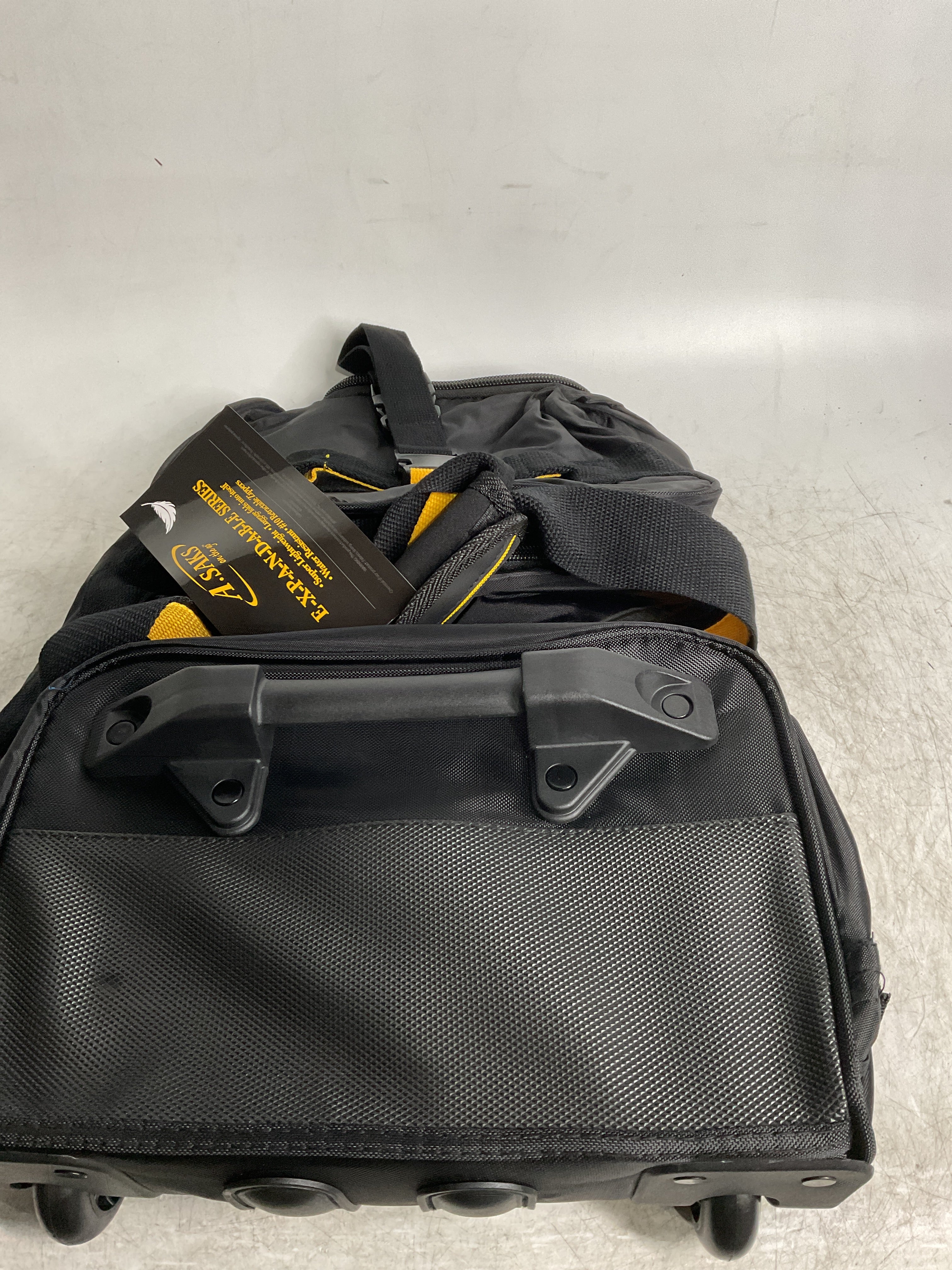 A.Saks 20” EXPANDABLE Wheeled Duffel ( Black , One Size ) Black One Size U26