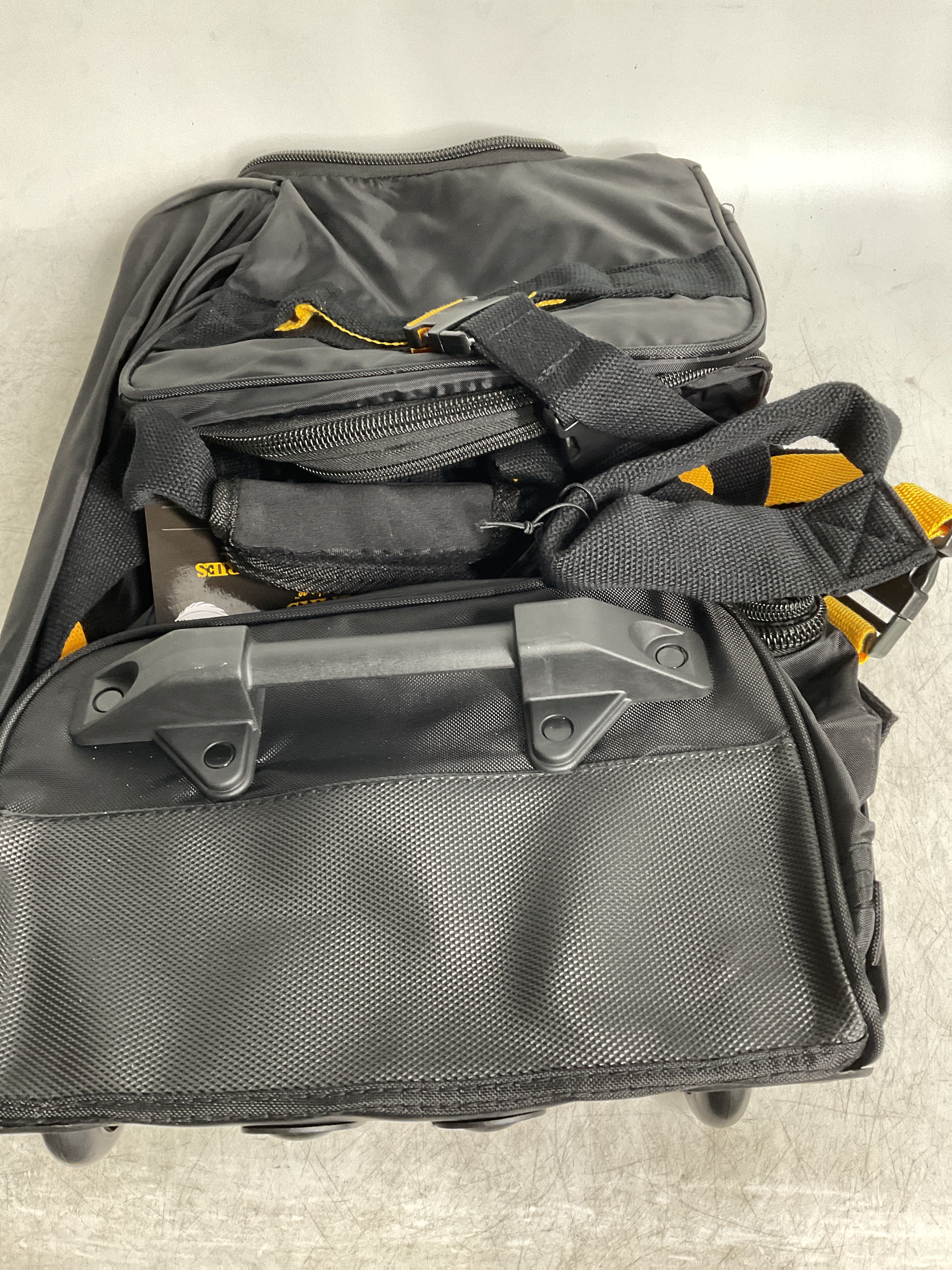 A.Saks 20” EXPANDABLE Wheeled Duffel ( Black , One Size ) Black One Size U9