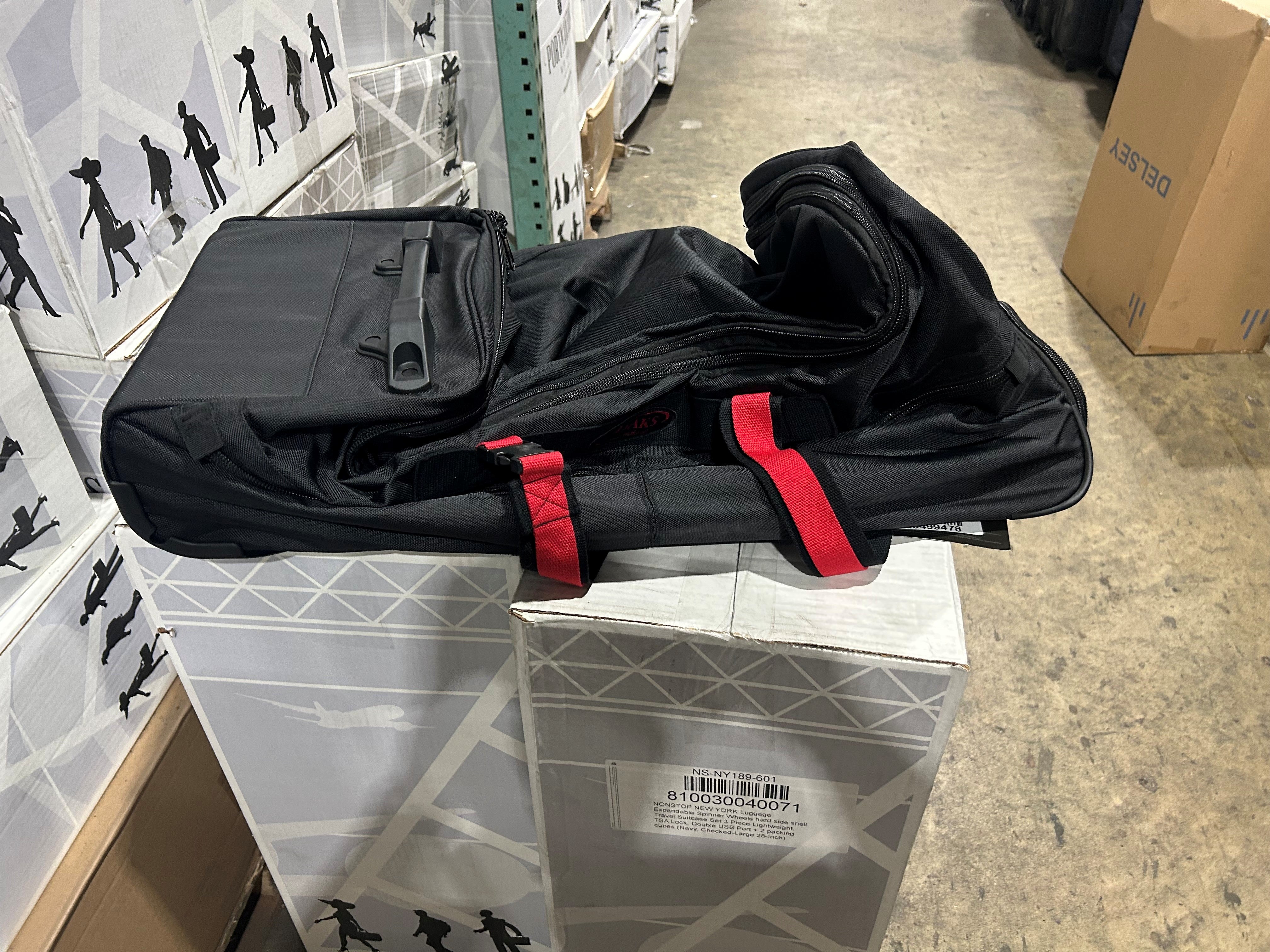 A.SAKS Luggage Lightweight Rolling Trolley Duffel with Wheels U1