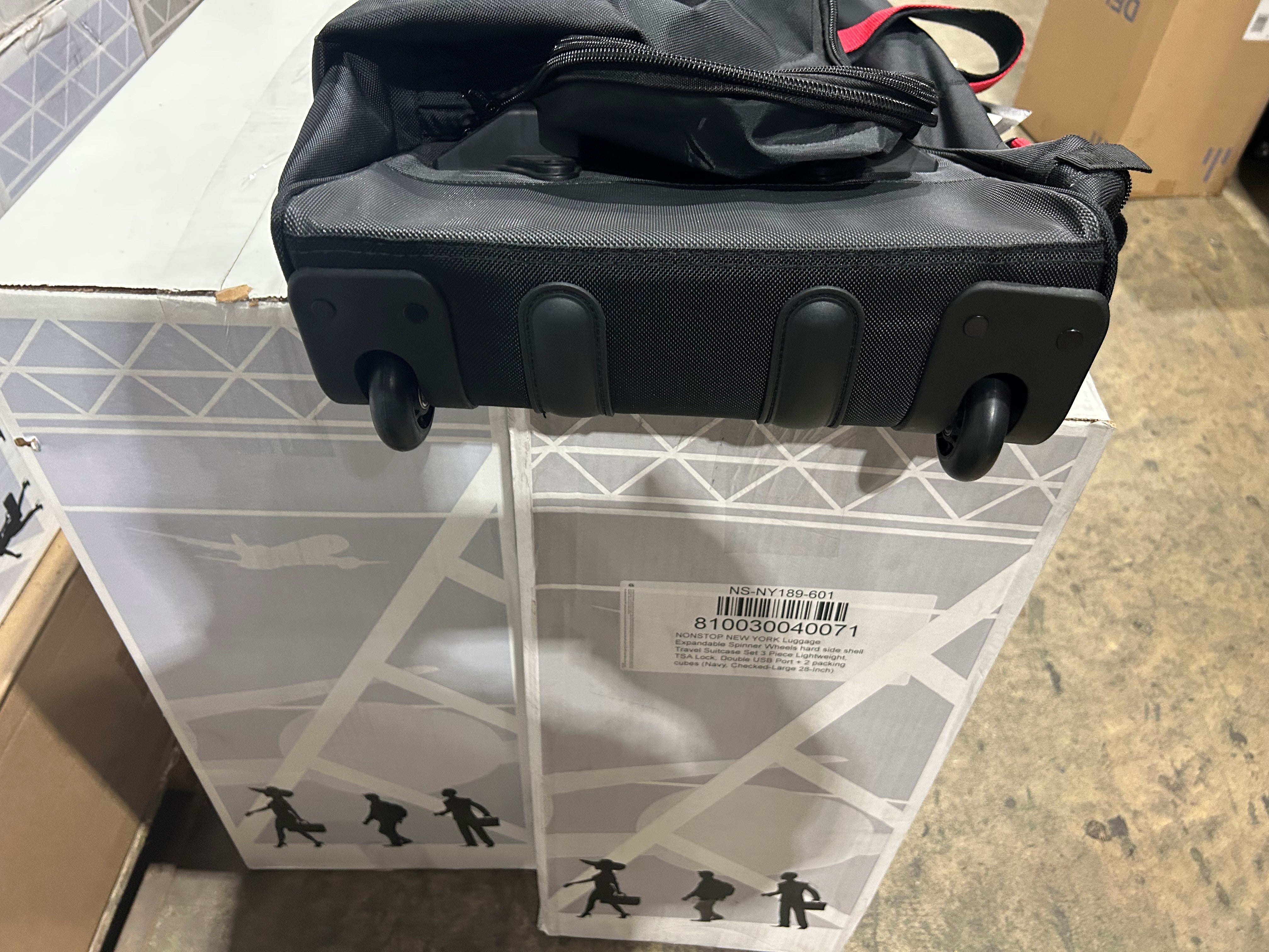 A.SAKS Luggage Lightweight Rolling Trolley Duffel with Wheels U1